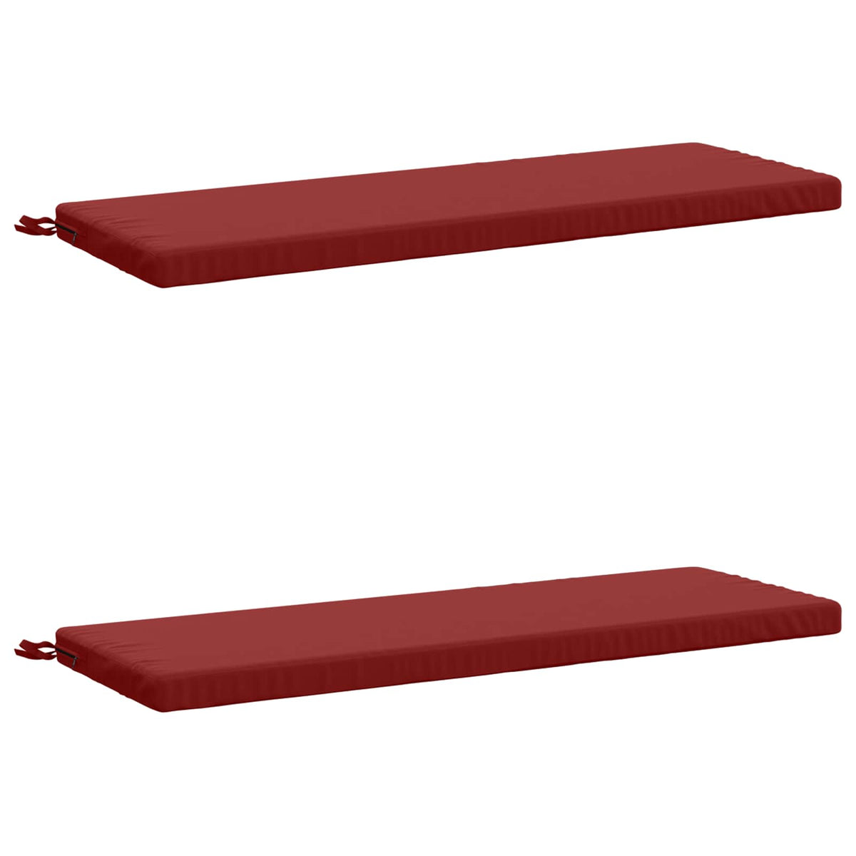 Bench Cushions SOEST 2 pcs 100% Polyester Wine Red