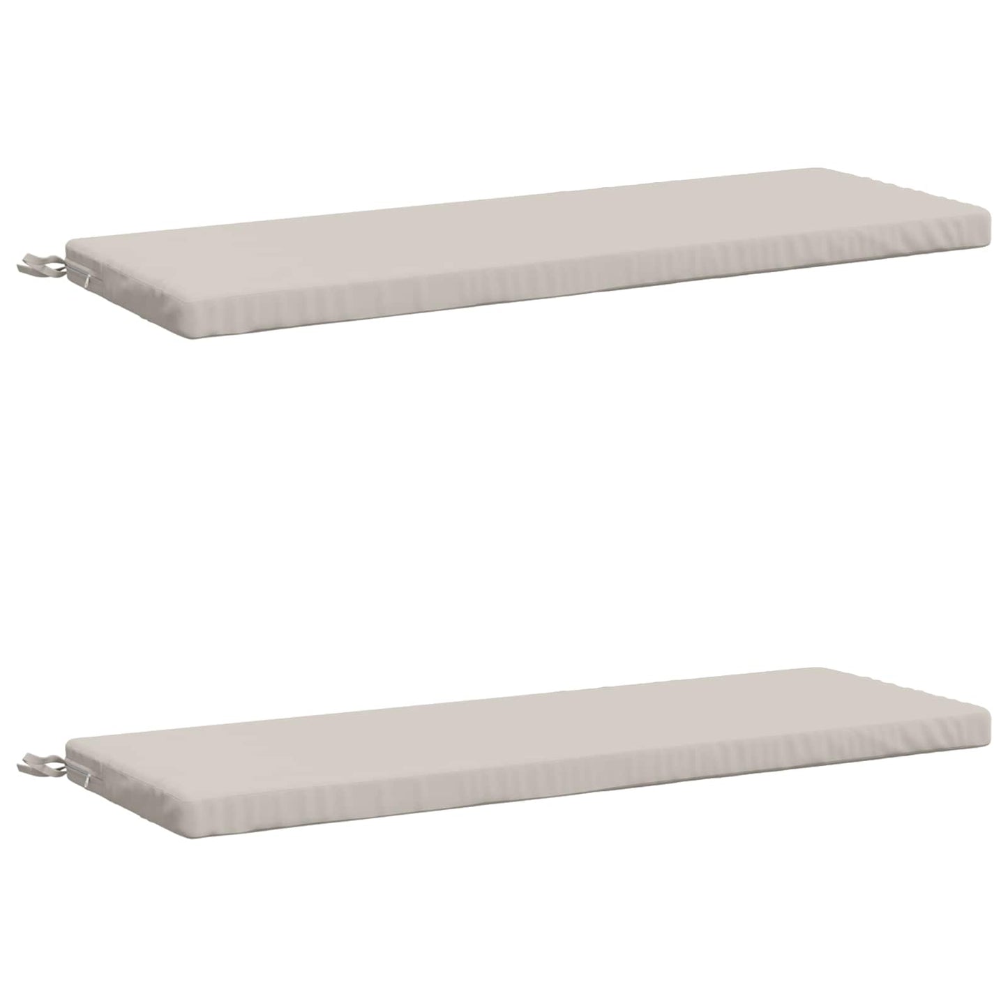 2-Piece Bench Cushions SOEST 2 pcs 100% Polyester White