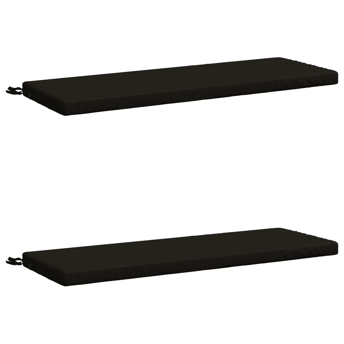 2-Piece Bench Cushions SOEST 2 pcs 100% Polyester Black