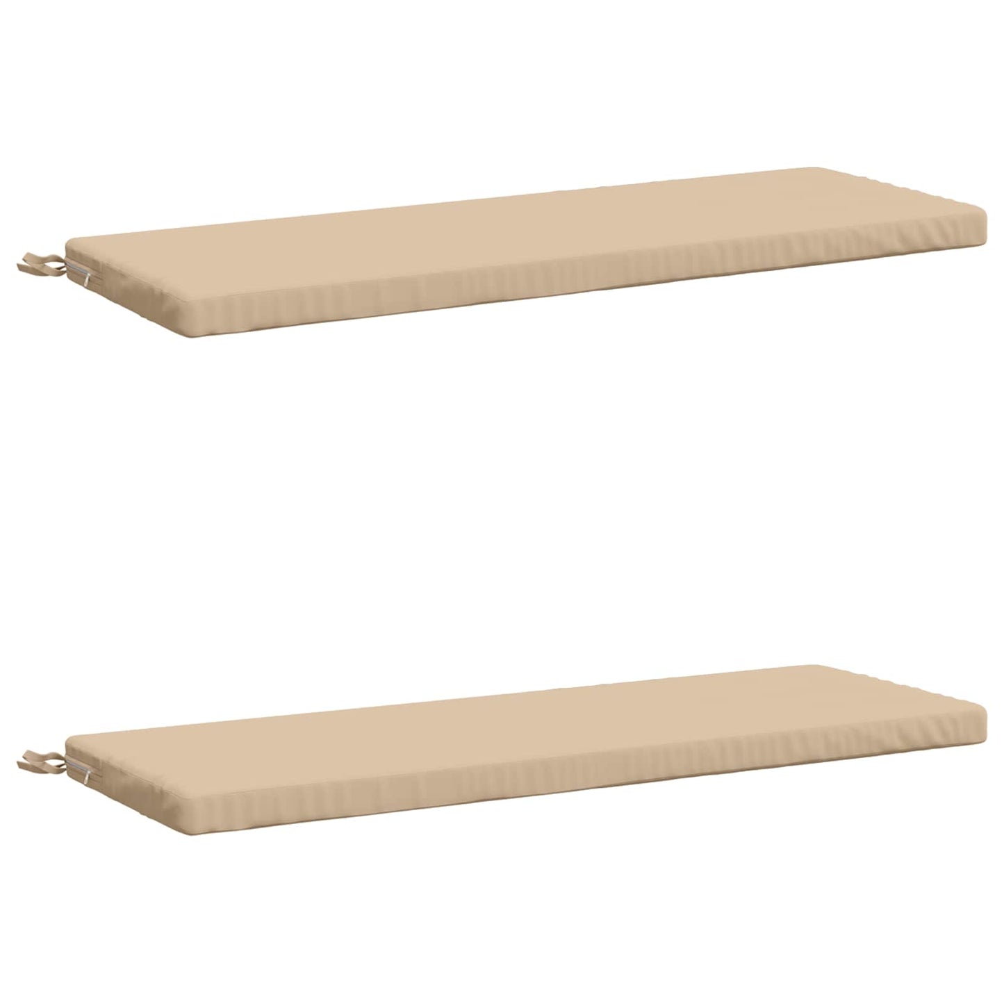 2-Piece Bench Cushions SOEST 2 pcs 100% Polyester Cream