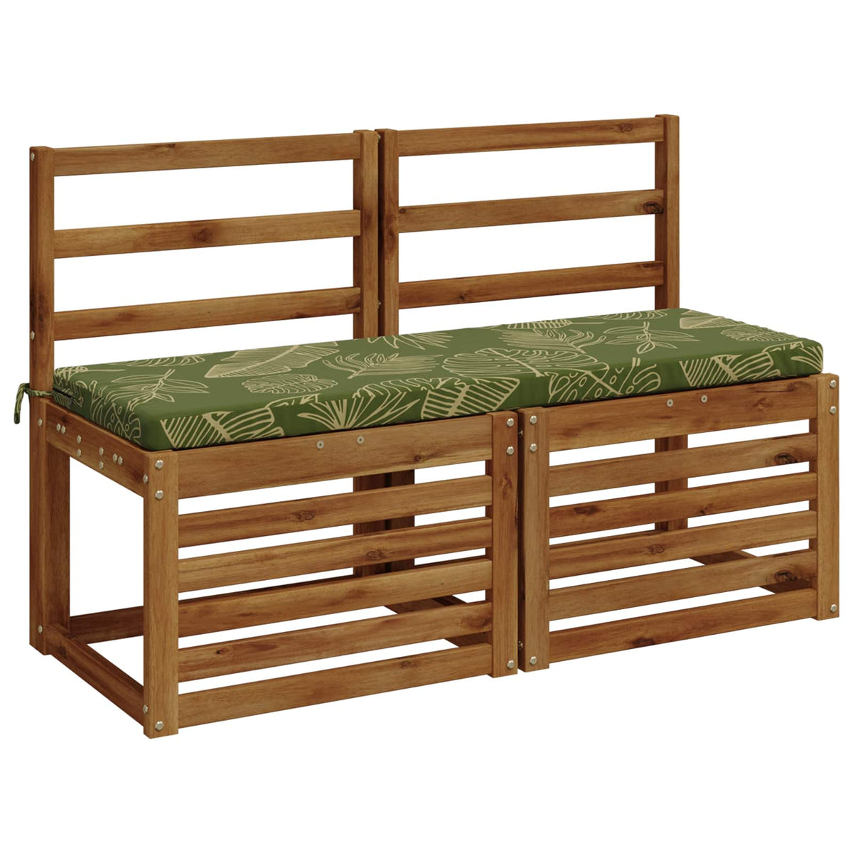 Bench Cushion SOEST 100% Polyester Leaf Design 120 x 40 x 5 cm