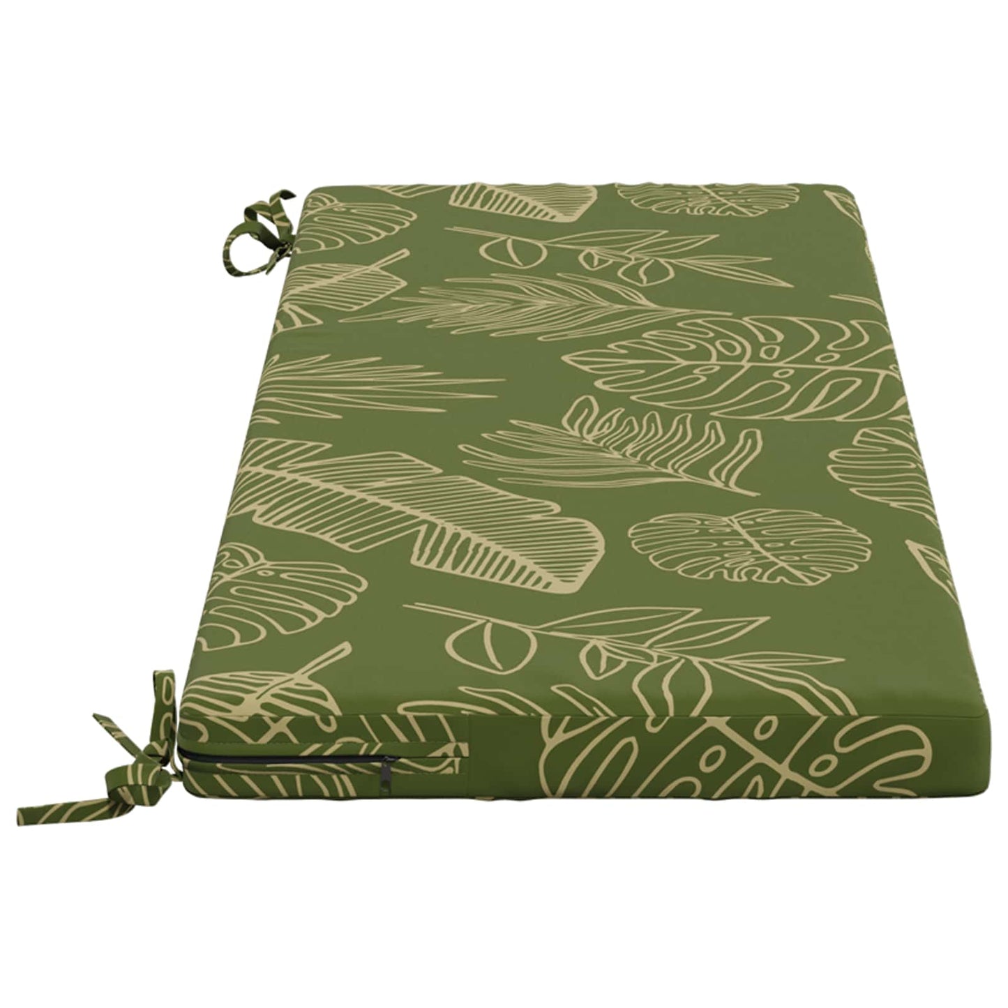 Bench Cushion SOEST 100% Polyester Leaf Design 120 x 40 x 5 cm