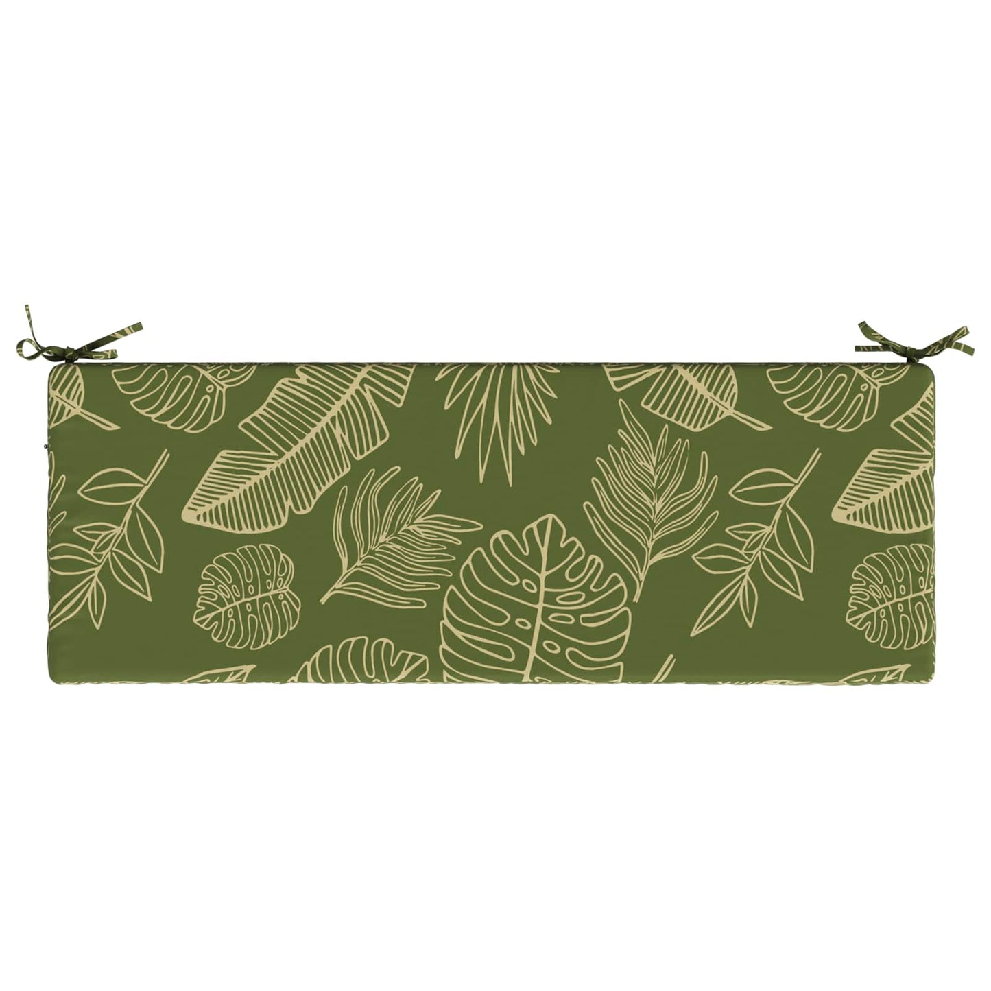 Bench Cushion SOEST 100% Polyester Leaf Design 120 x 40 x 5 cm