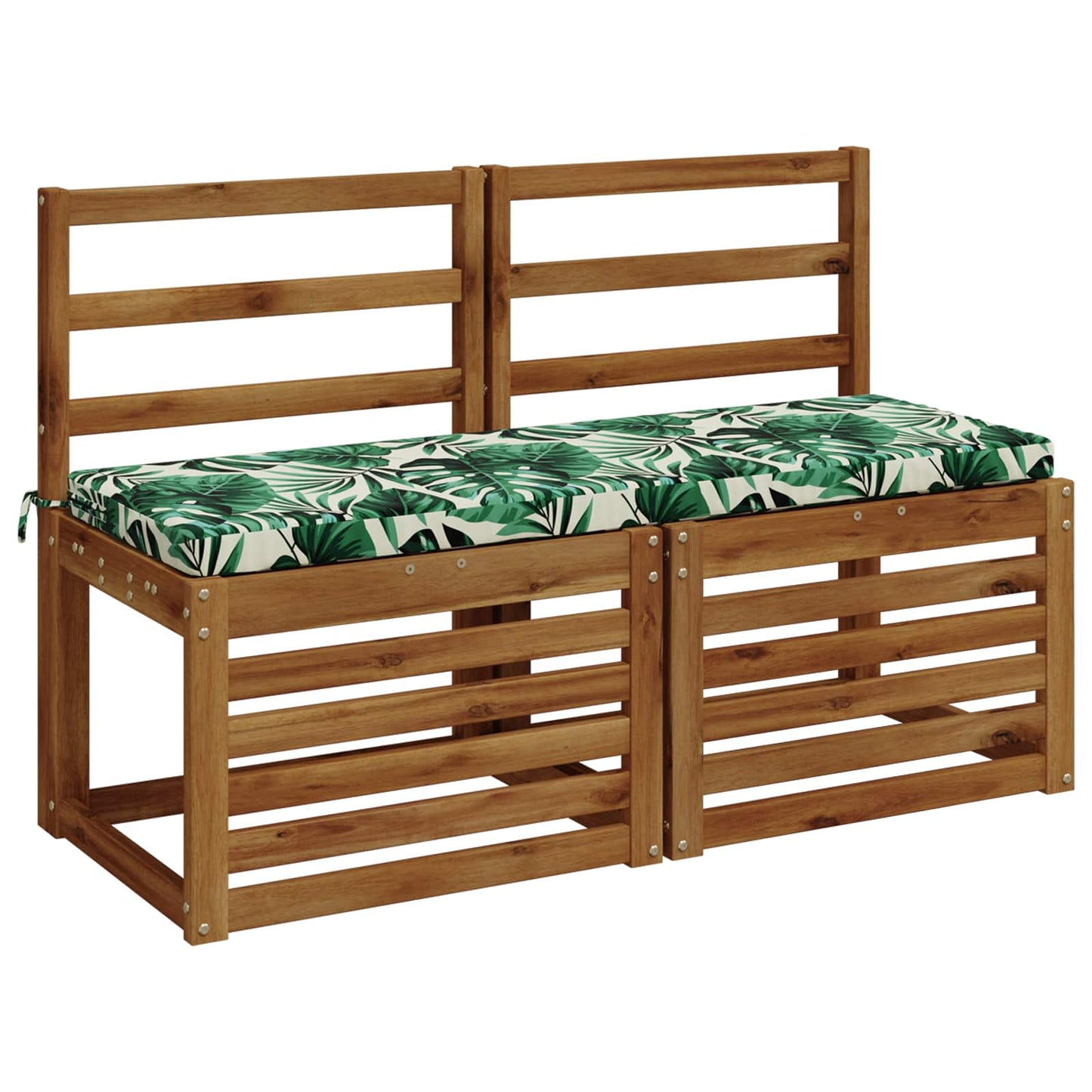 Bench Cushion SOEST 100% Polyester Leaf Pattern 120 x 40 x 5 cm