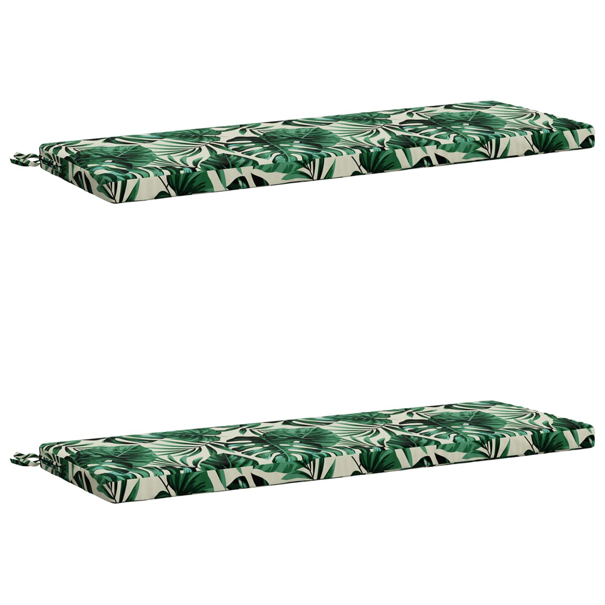 Bench Cushions SOEST 2 pcs 100% Polyester Leaf Pattern