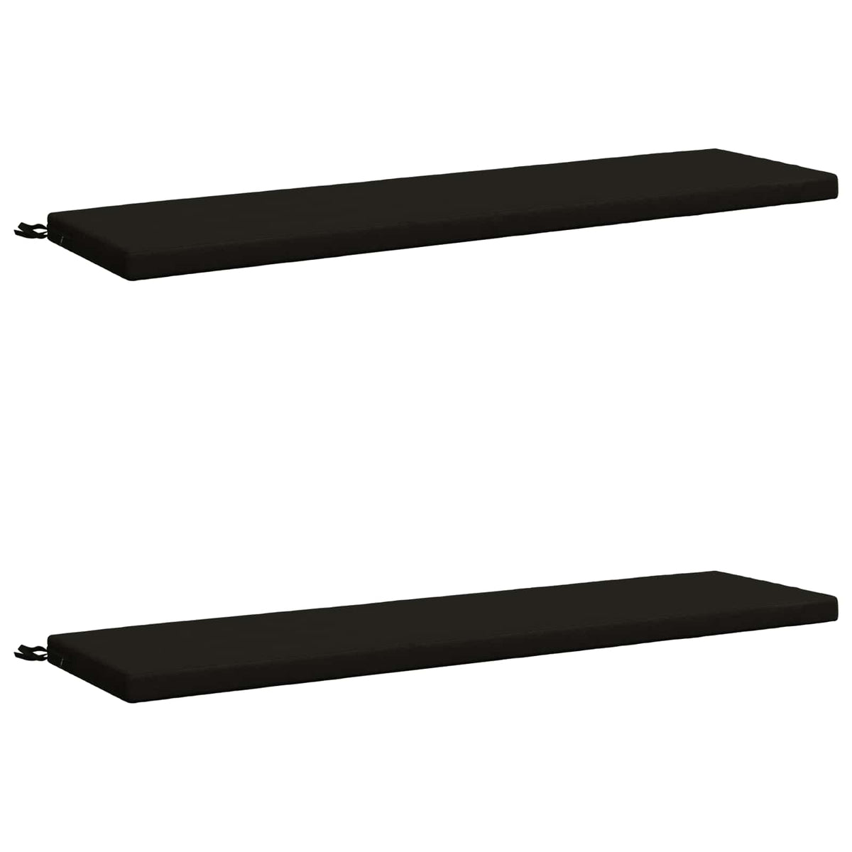 2-Piece Bench Cushions SOEST 2 pcs 100% Polyester Black
