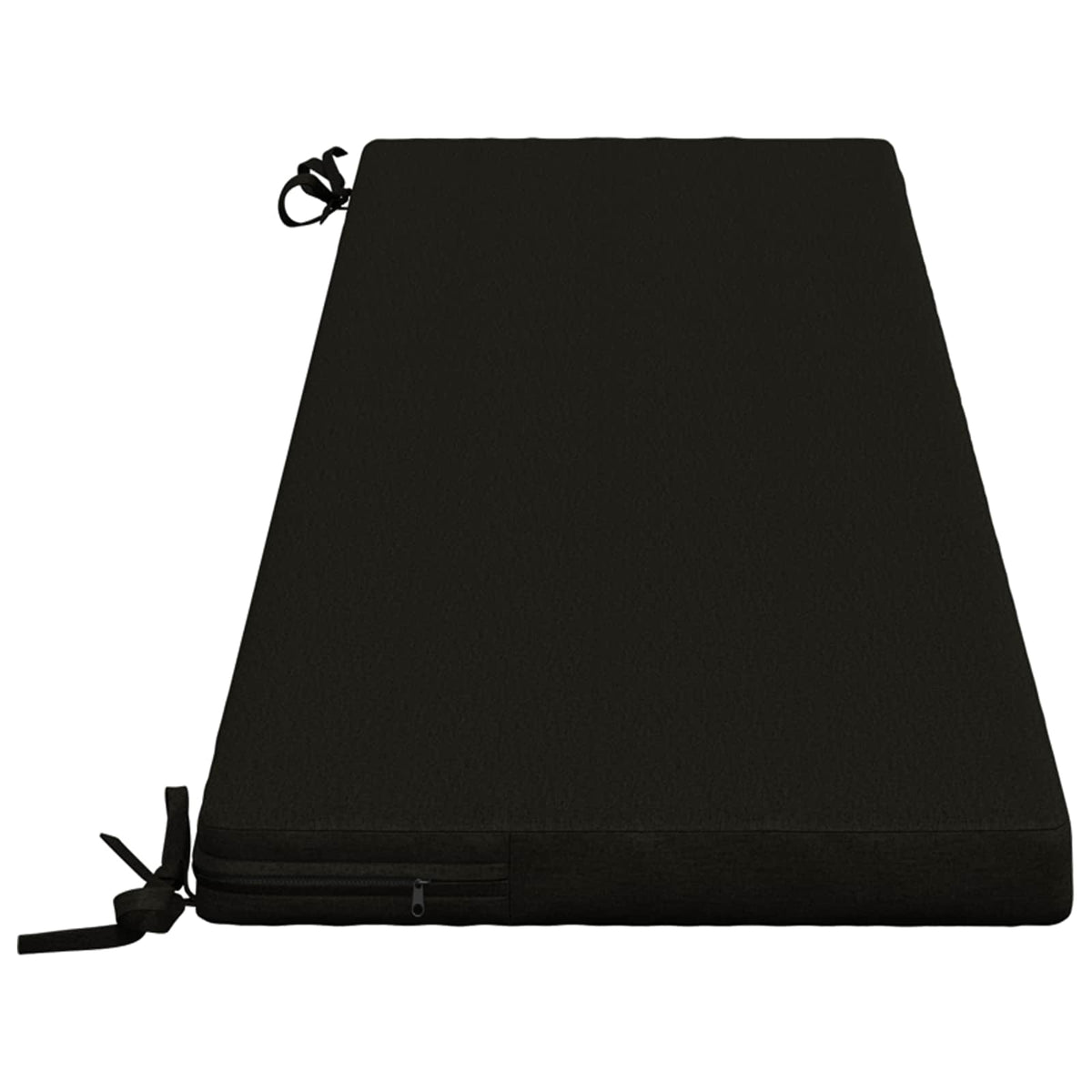 Bench Cushions SOEST 2 pcs 100% Polyester Black 140 x 40 x 5 cm