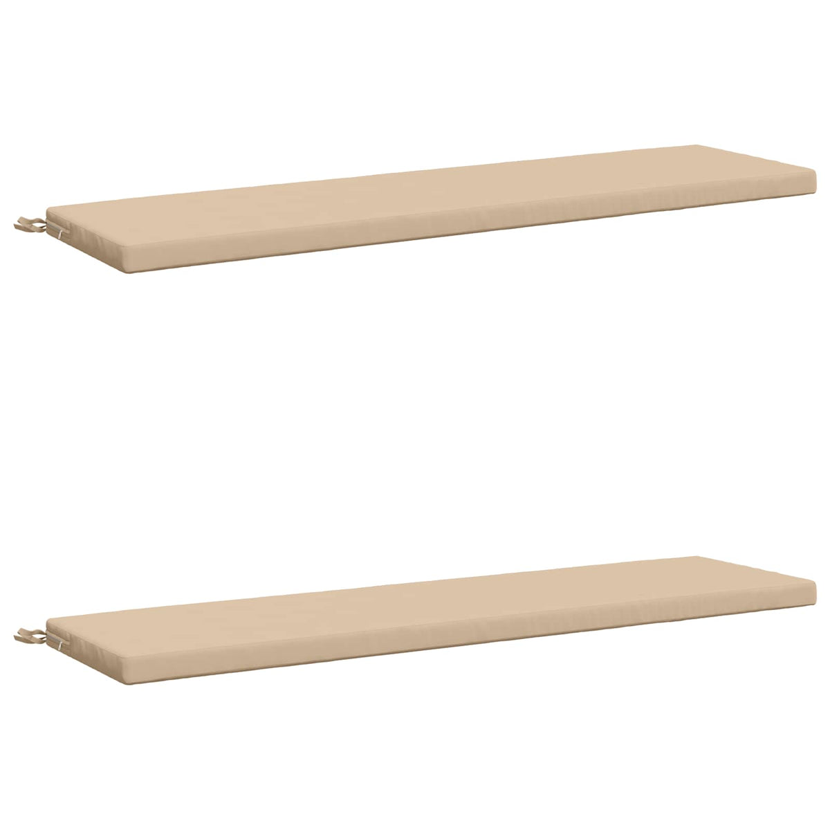 Bench Cushions SOEST 2 pcs 100% Polyester Cream 140 x 40 x 5 cm