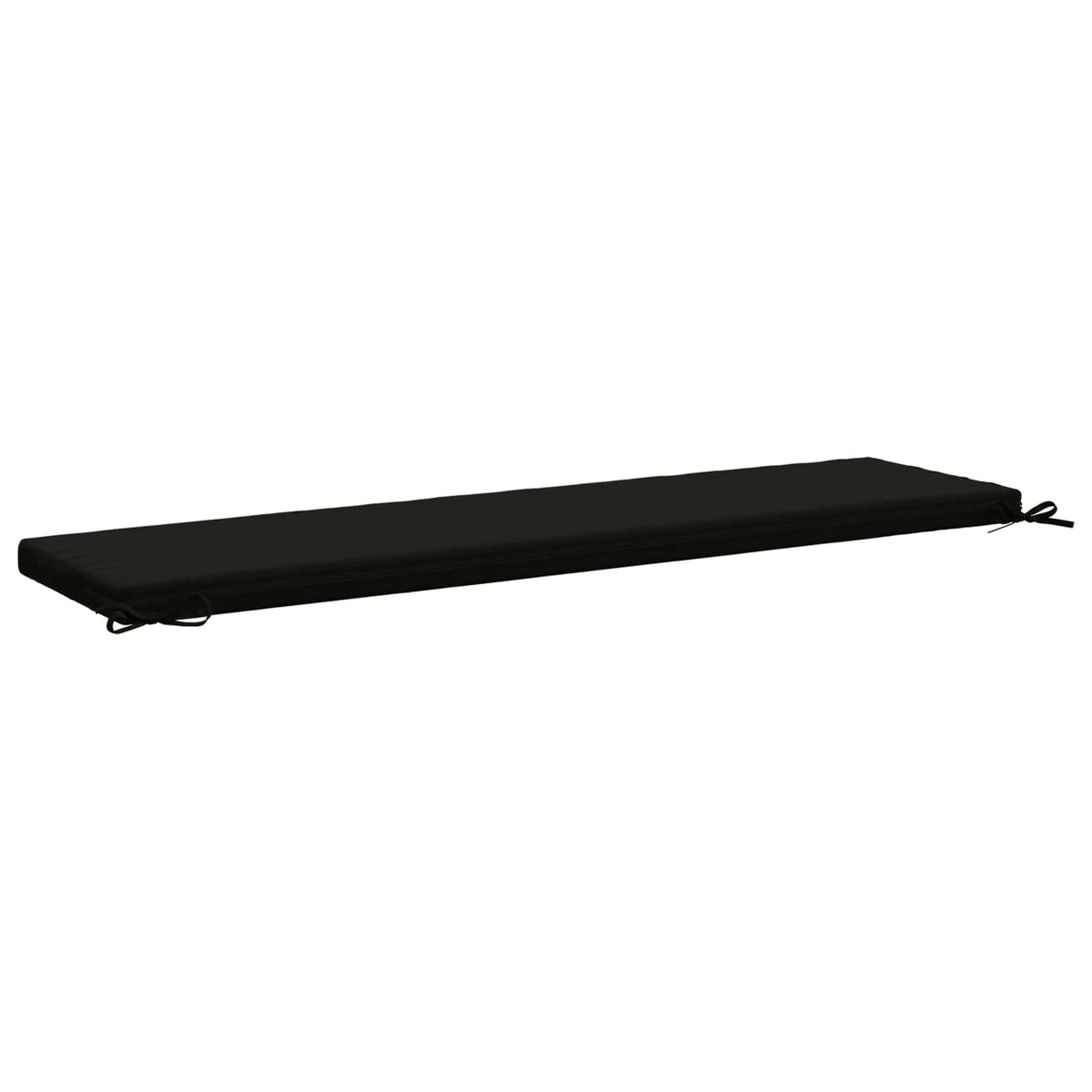 Bench Cushion SOEST 100% Polyester Black 140 x 40 x 5 cm