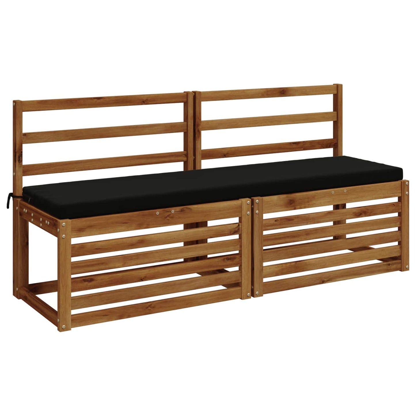 Bench Cushion SOEST 100% Polyester Black 140 x 40 x 5 cm