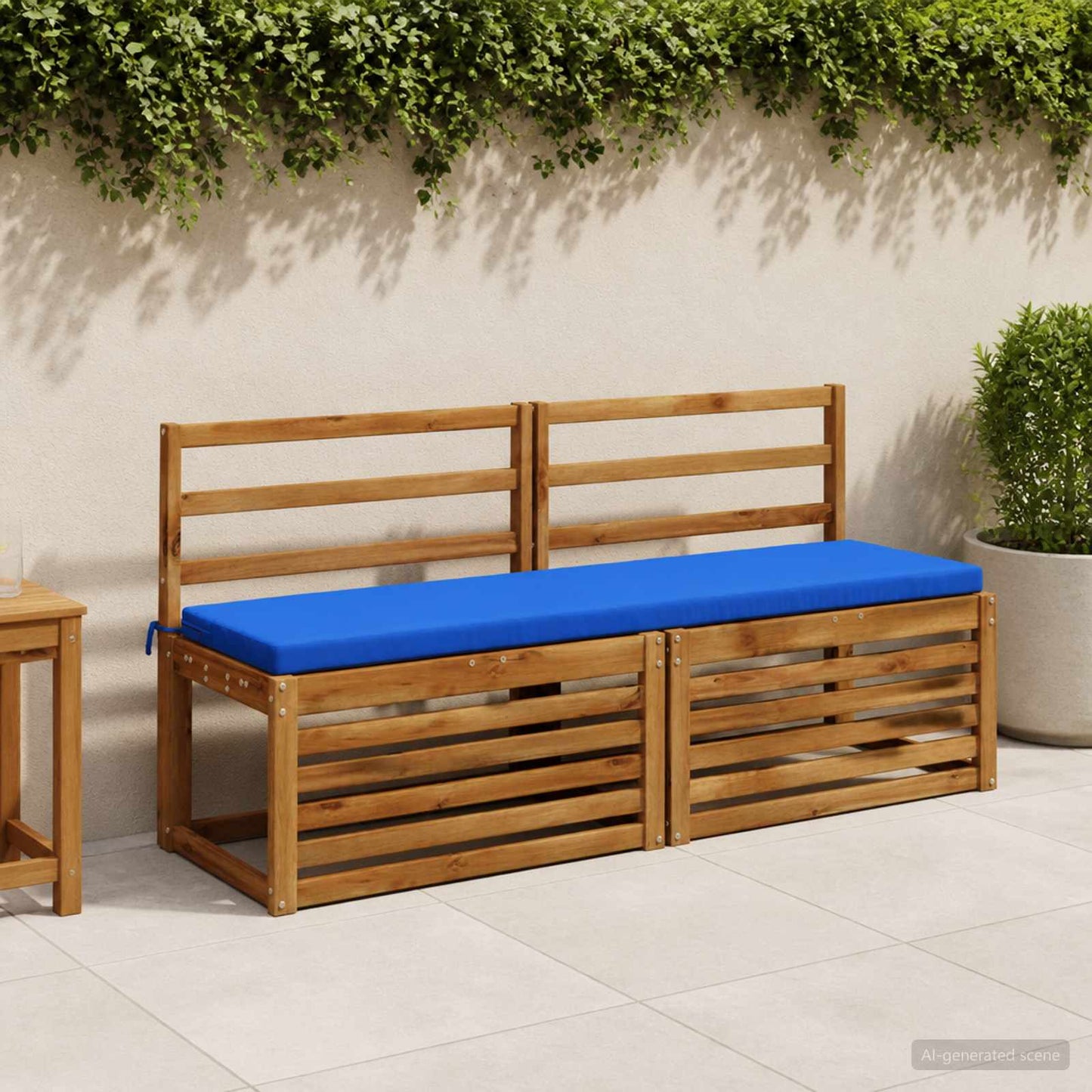 Bench Cushion SOEST 100% Polyester Royal Blue 150 x 40 x 5 cm