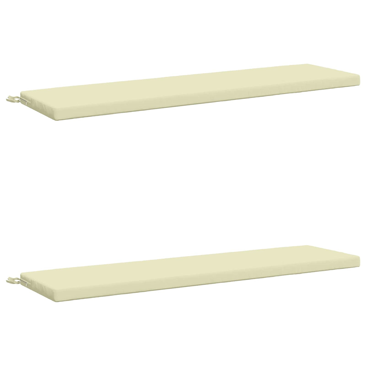 Bench Cushions SOEST 2 pcs 100% Polyester Cream 140 x 40 x 5 cm