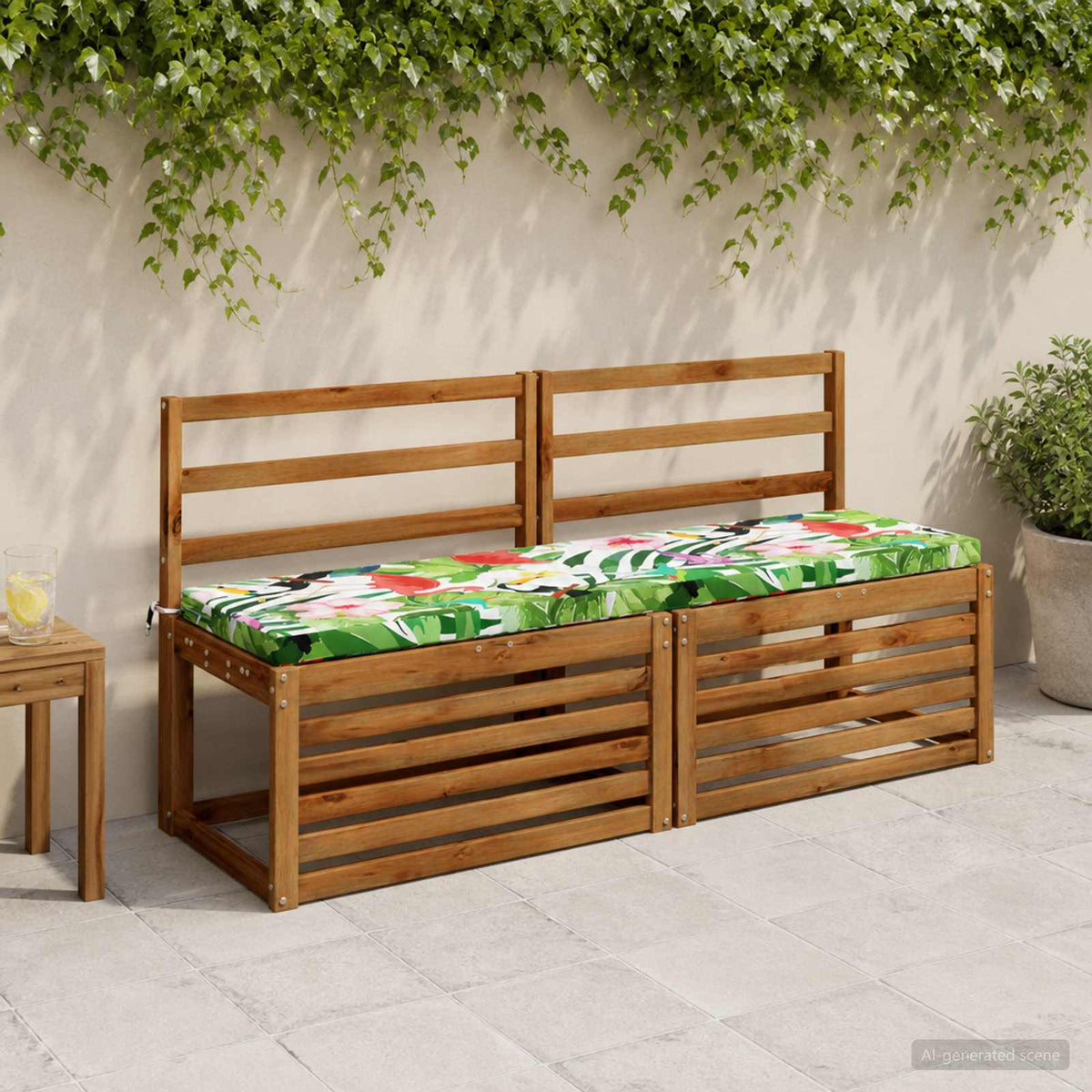 Bench Cushions SOEST 2 pcs 100% Polyester Multicolour