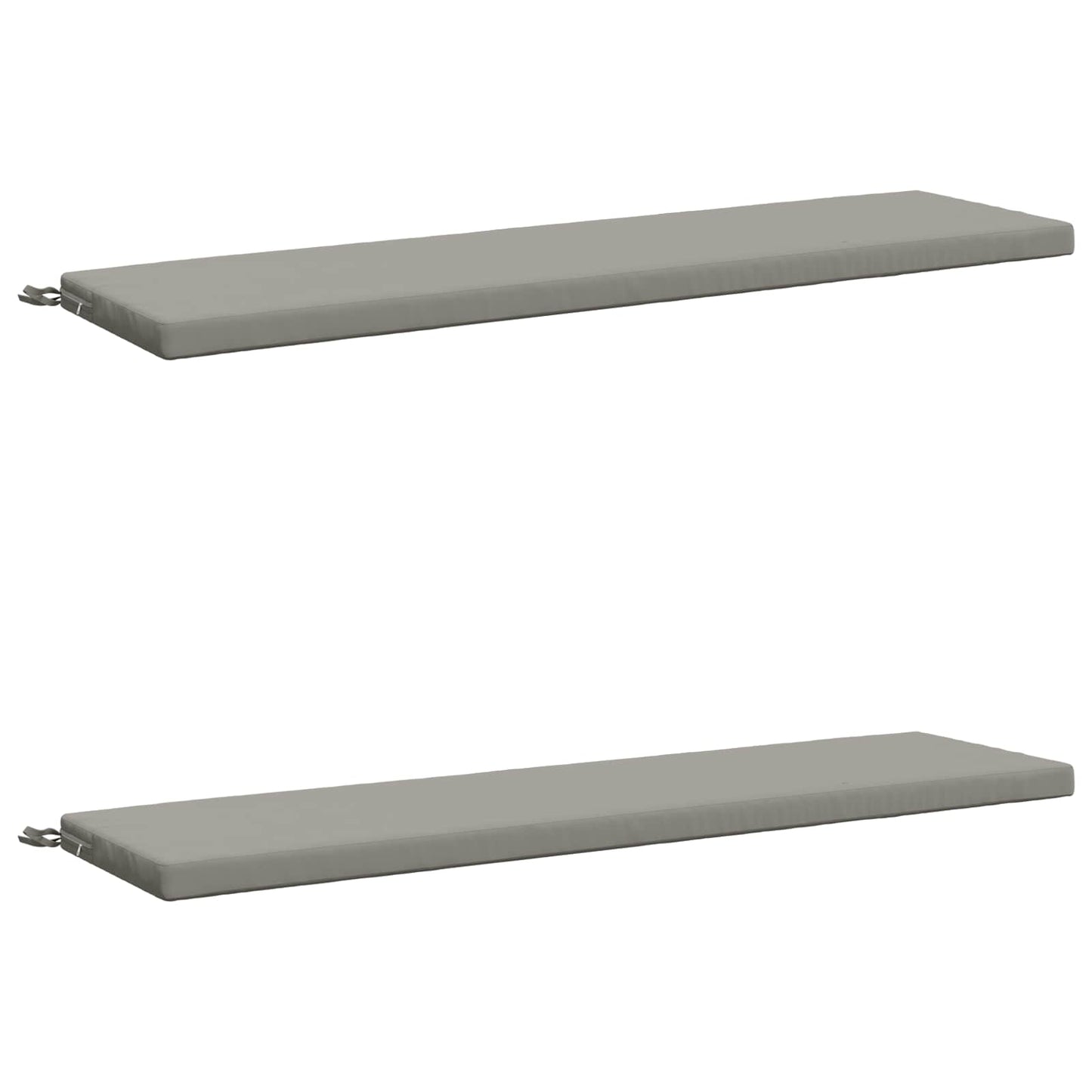 2-Piece Bench Cushions SOEST 2 pcs 100% Polyester Grey