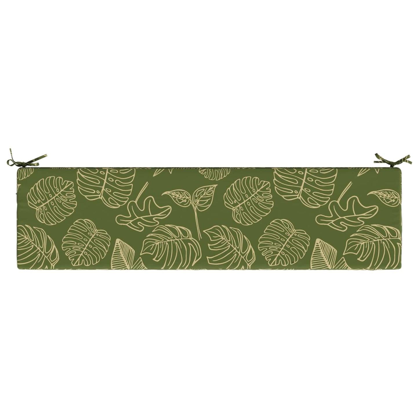 Bench Cushion SOEST 100% Polyester Leaf Design 140 x 40 x 5 cm