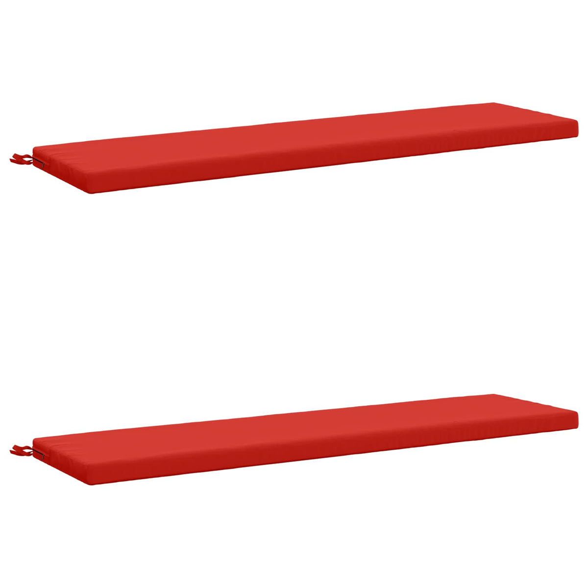 Bench Cushions SOEST 2 pcs 100% Polyester Red 140 x 40 x 5 cm