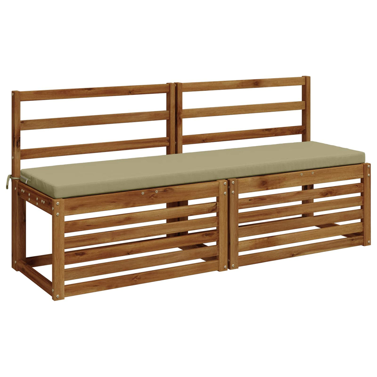 2-Piece Bench Cushions SOEST 2 pcs 100% Polyester Light Green