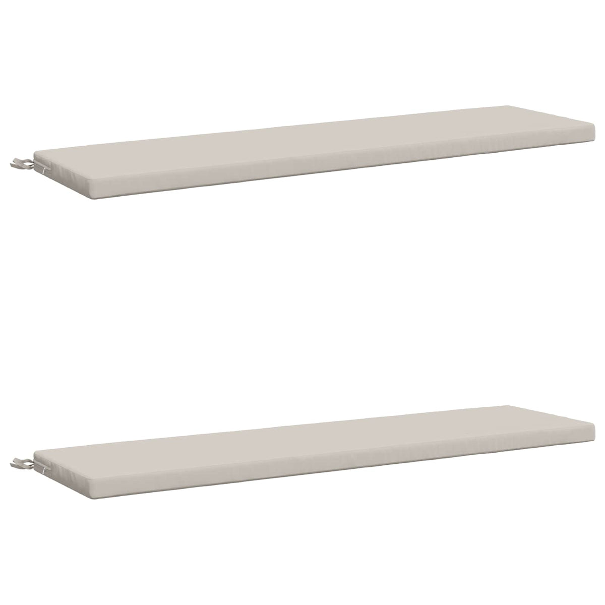 Bench Cushions SOEST 2 pcs 100% Polyester White 150 x 40 x 5 cm