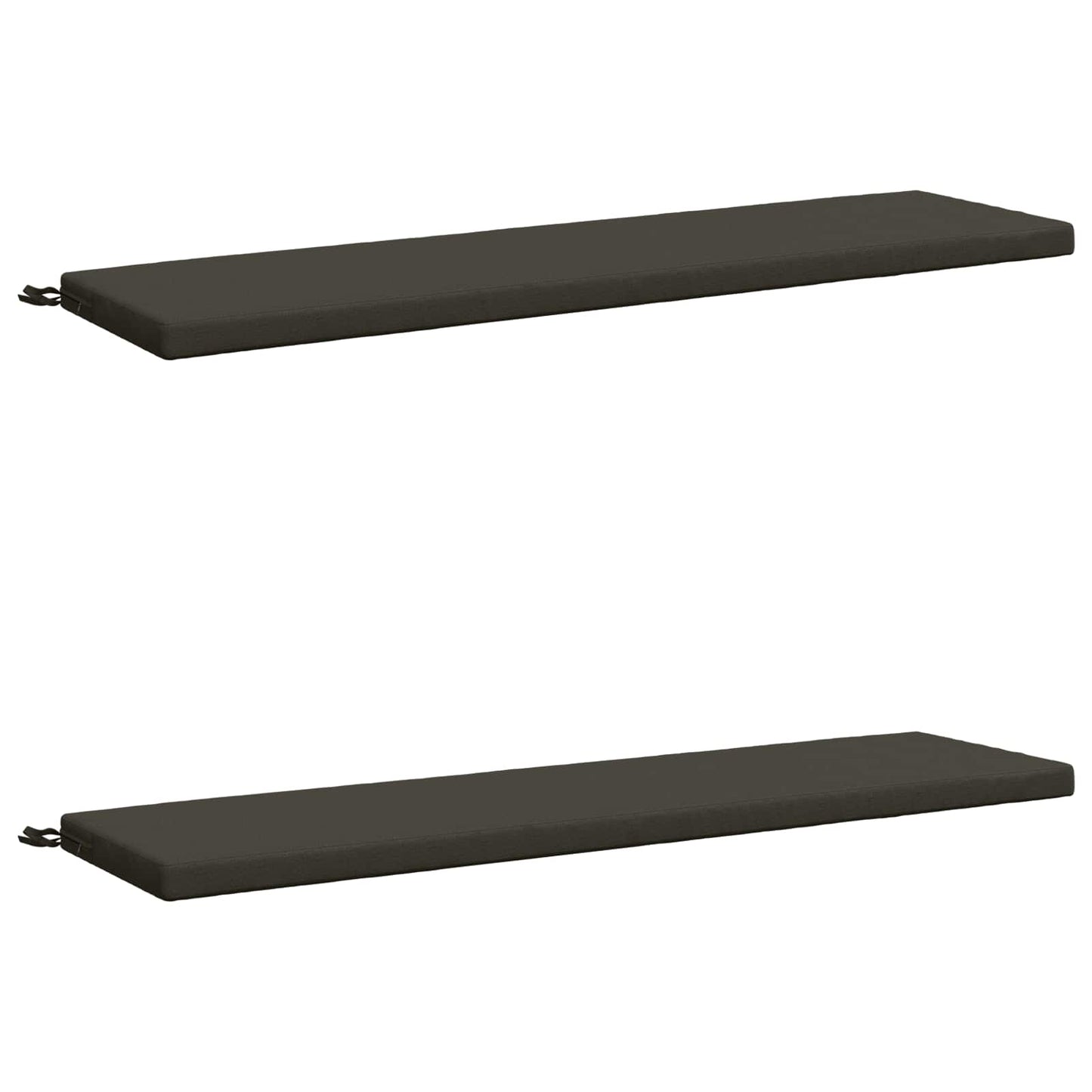 2-Piece Bench Cushions SOEST 2 pcs 100% Polyester Anthracite