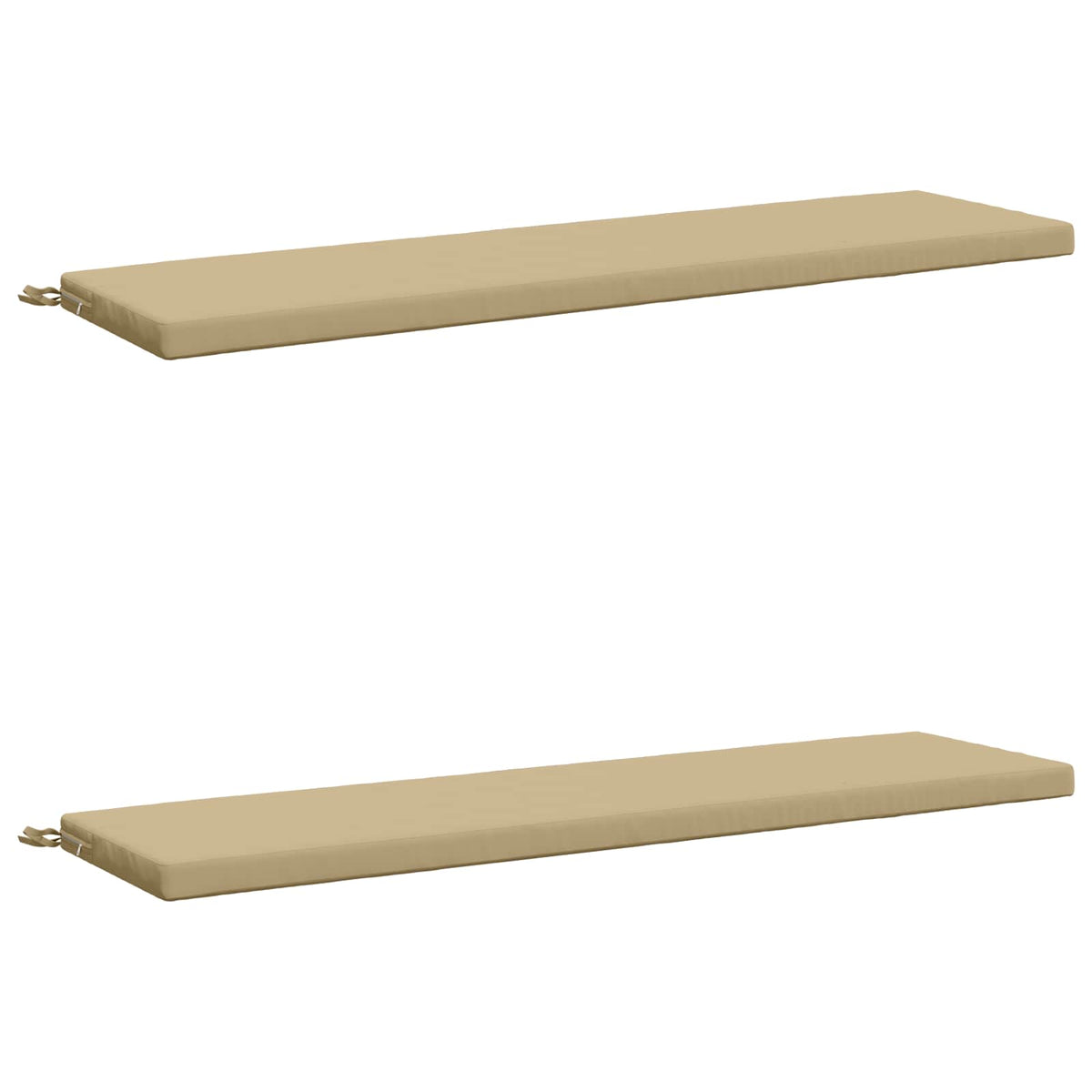 Bench Cushions SOEST 2 pcs 100% Polyester Beige 150 x 40 x 5 cm