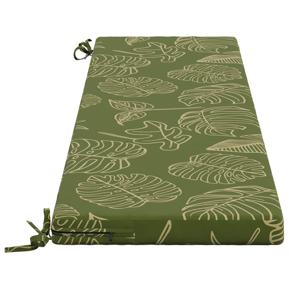Bench Cushion SOEST 100% Polyester Leaf Design 150 x 40 x 5 cm