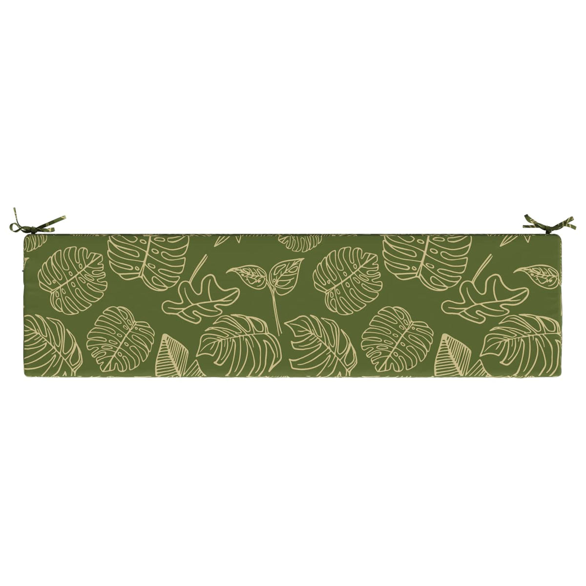 2-Piece Bench Cushions SOEST 2 pcs 100% Polyester Leaf Design