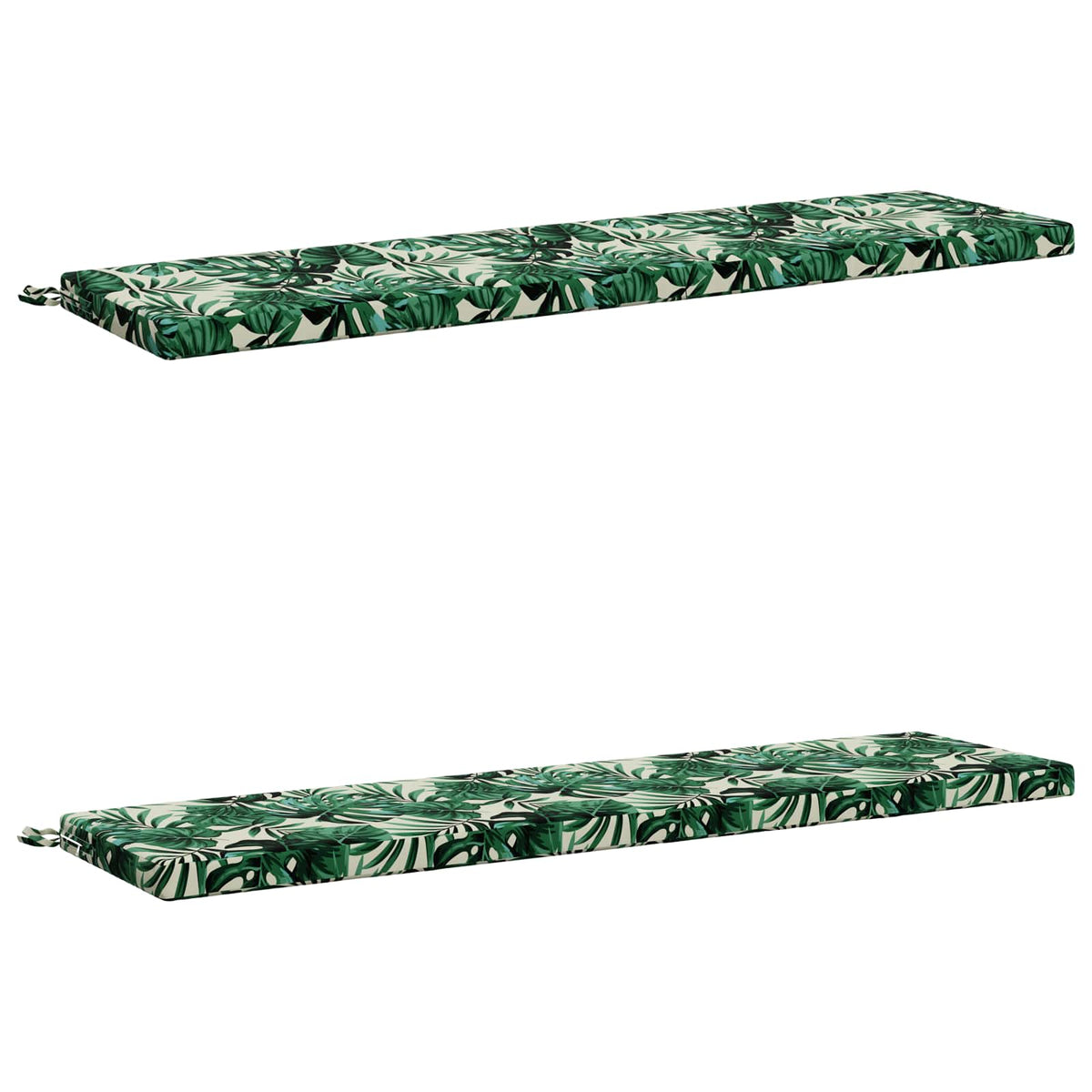 2-Piece Bench Cushions SOEST 2 pcs 100% Polyester Leaf Pattern