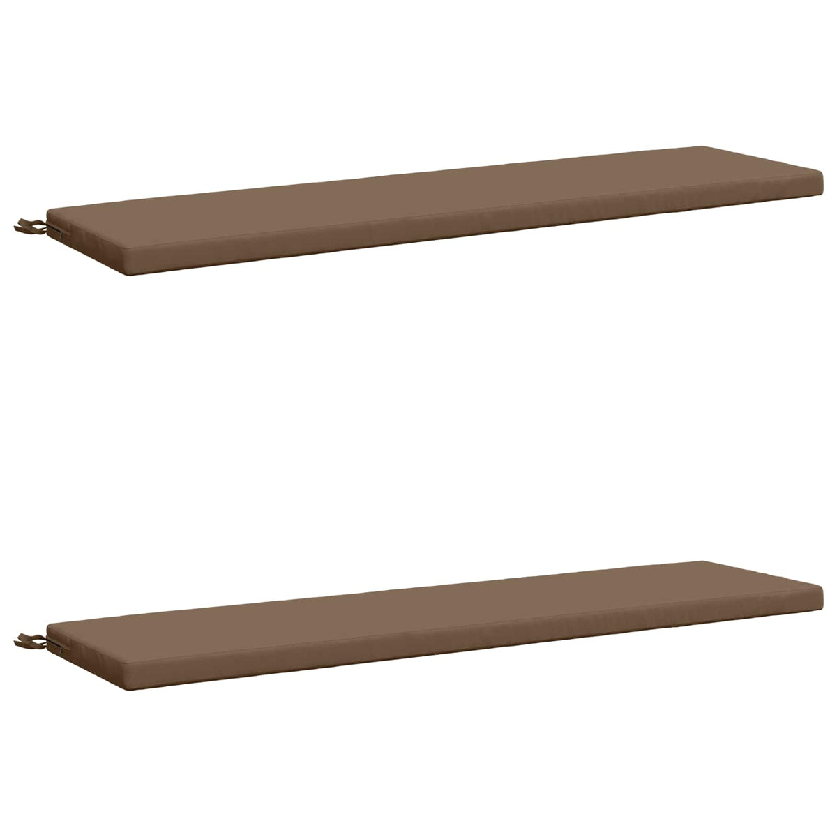 Bench Cushions SOEST 2 pcs 100% Polyester Taupe 160 x 40 x 5 cm
