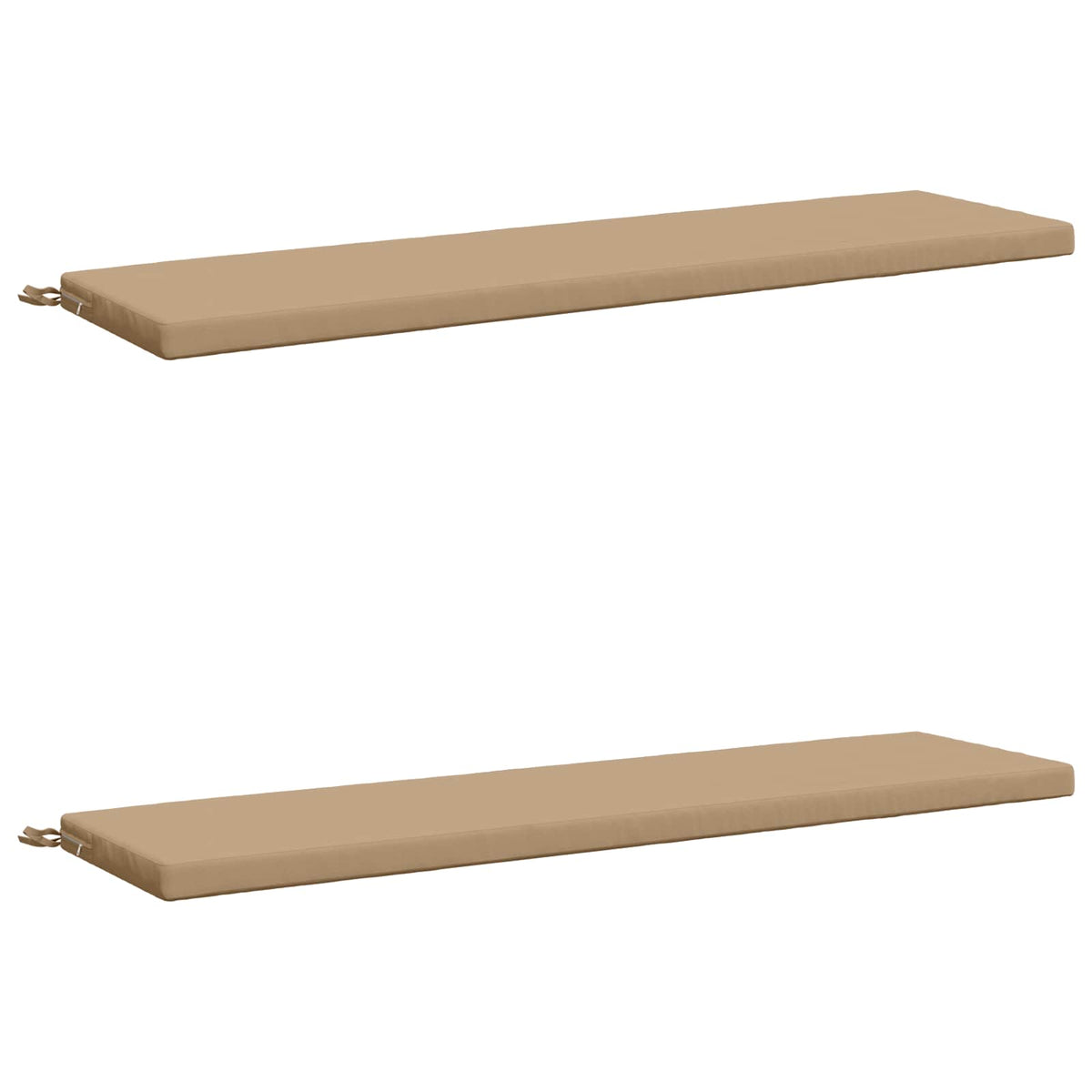 2-Piece Bench Cushions SOEST 2 pcs 100% Polyester Sand