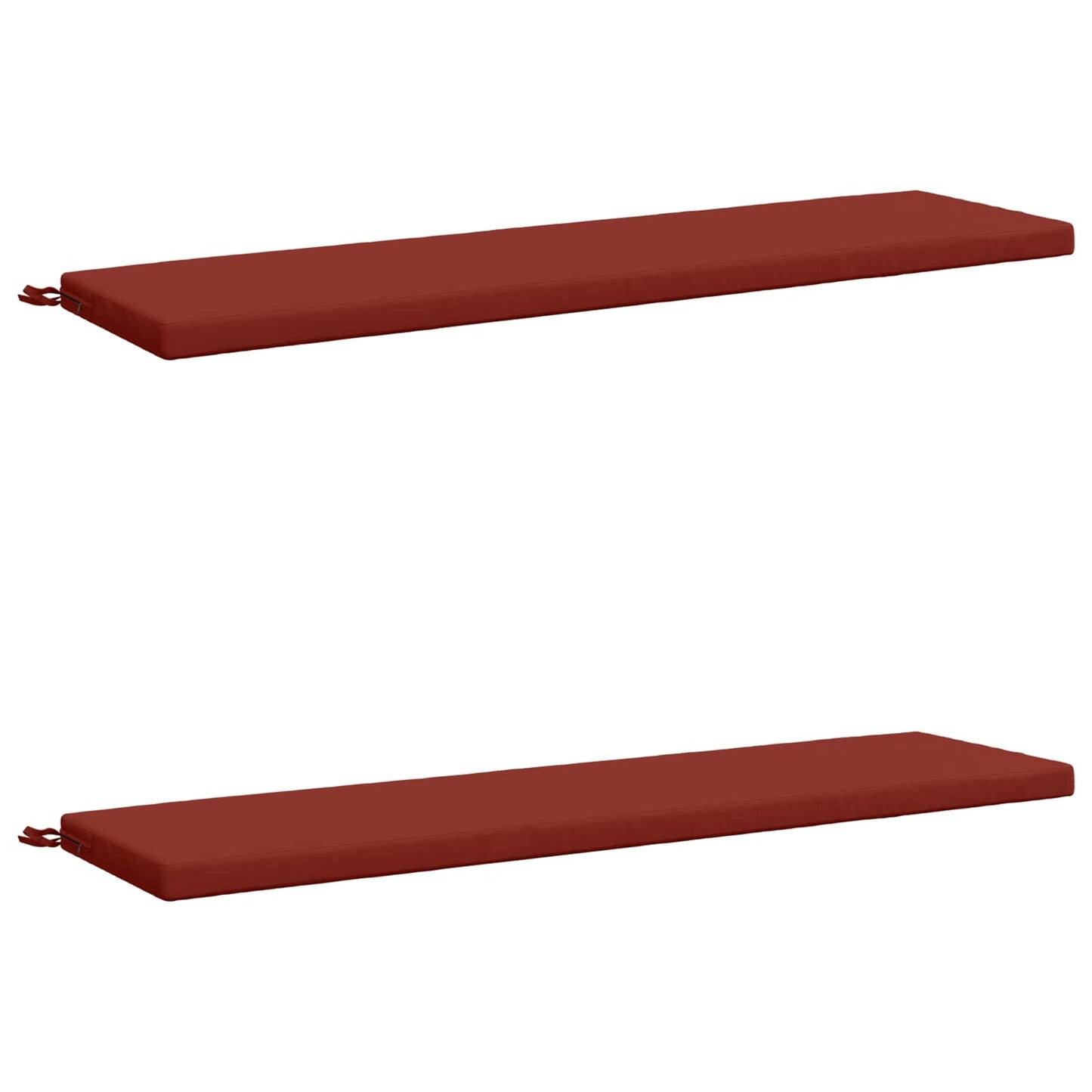 2-Piece Bench Cushions SOEST 2 pcs 100% Polyester Red