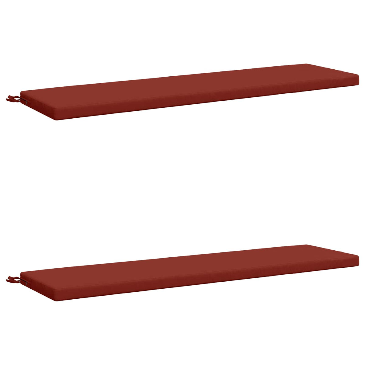 Bench Cushions SOEST 2 pcs 100% Polyester Red 160 x 40 x 5 cm
