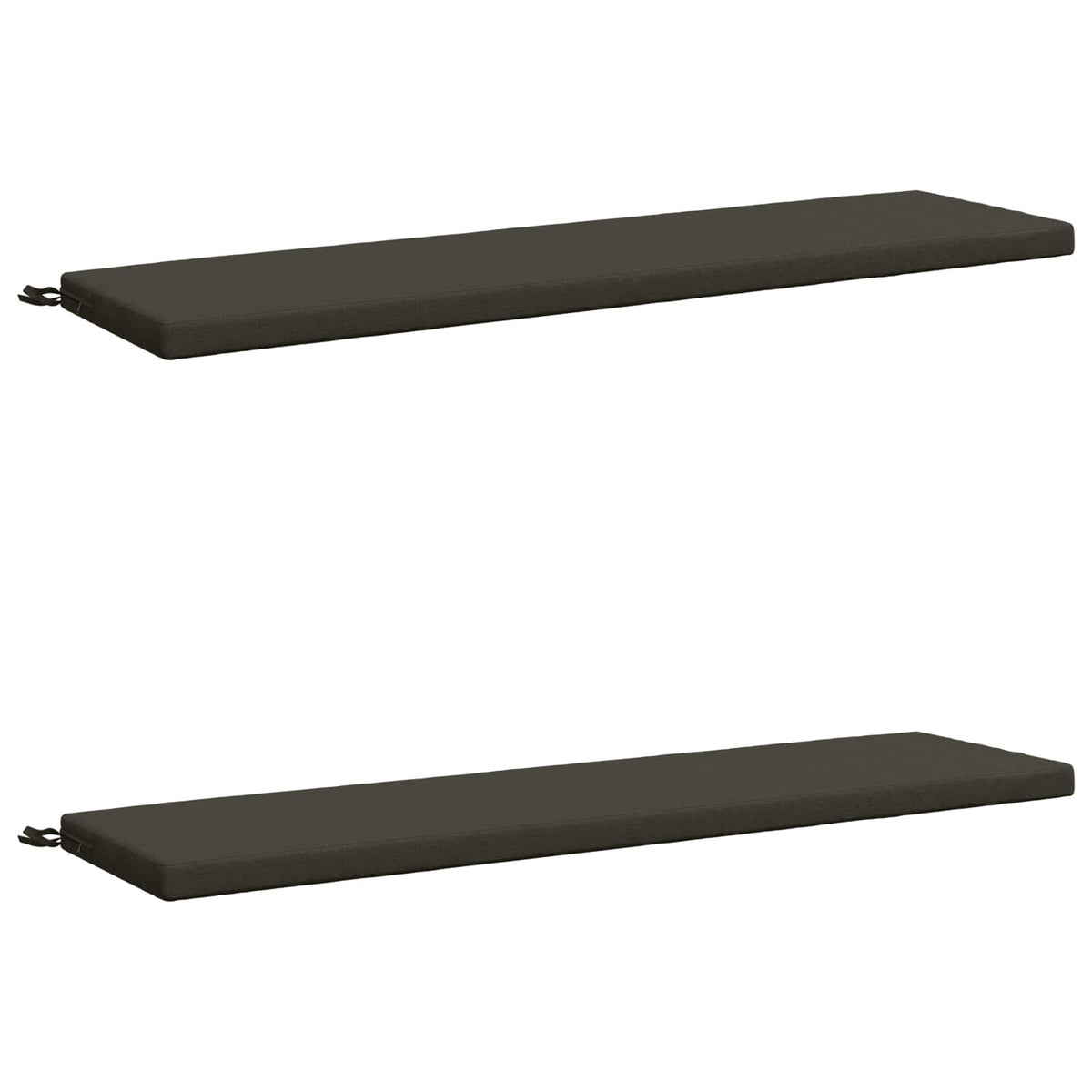 2-Piece Bench Cushions SOEST 2 pcs 100% Polyester Anthracite