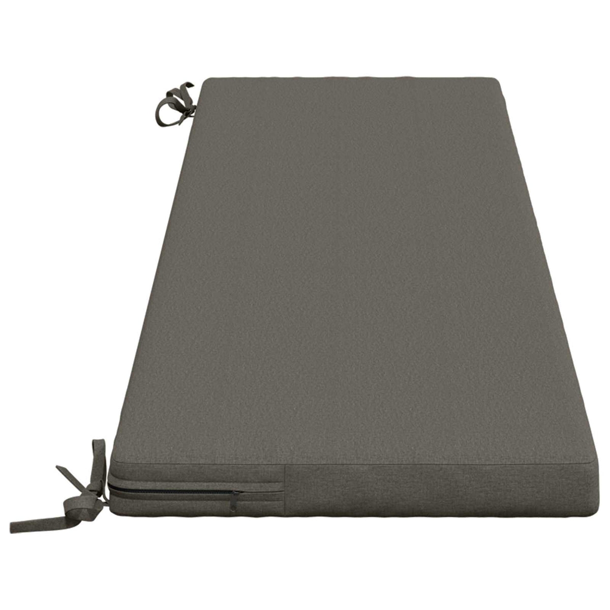 Bench Cushion SOEST 100% Polyester Grey 160 x 40 x 5 cm