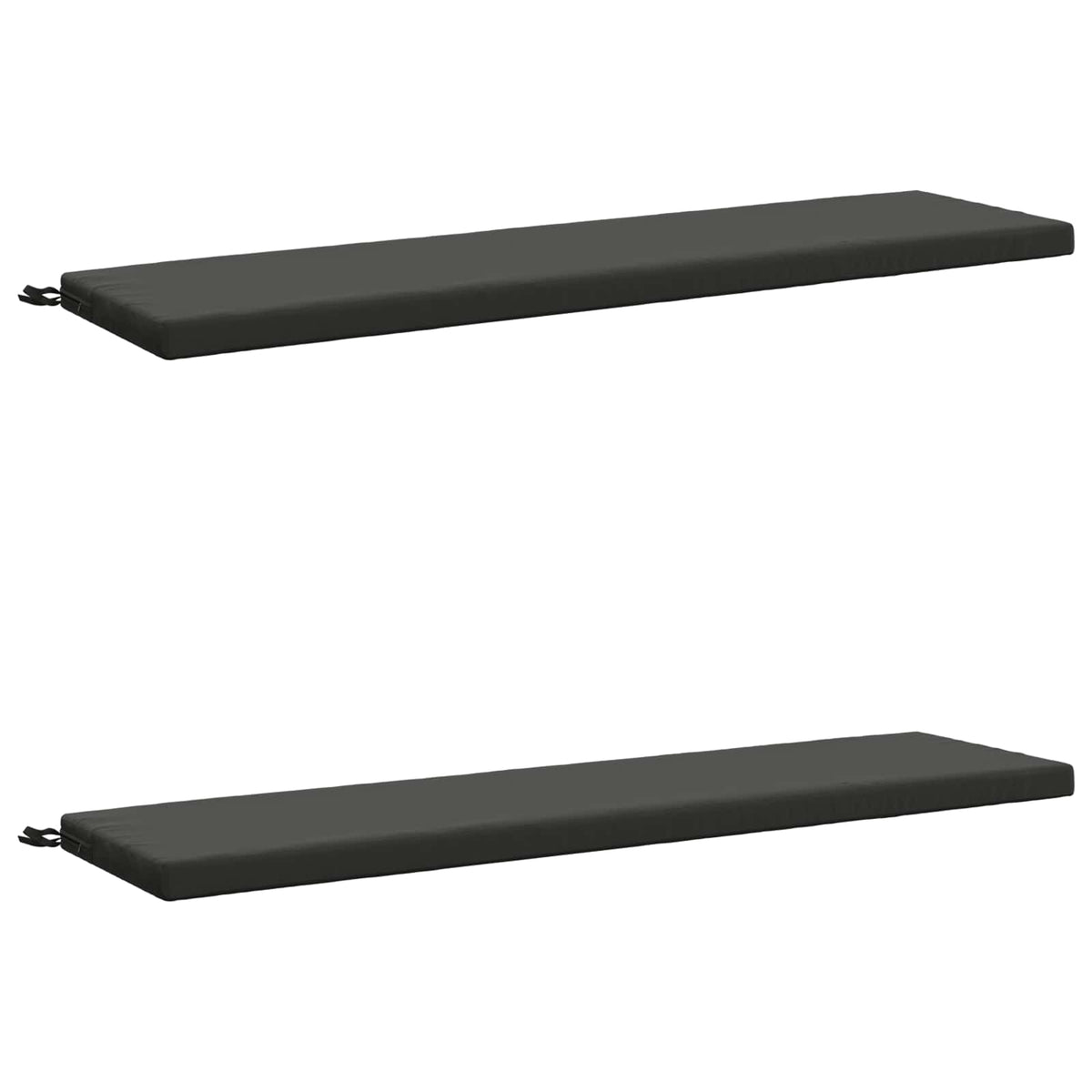 2-Piece Bench Cushions SOEST 2 pcs 100% Polyester Anthracite