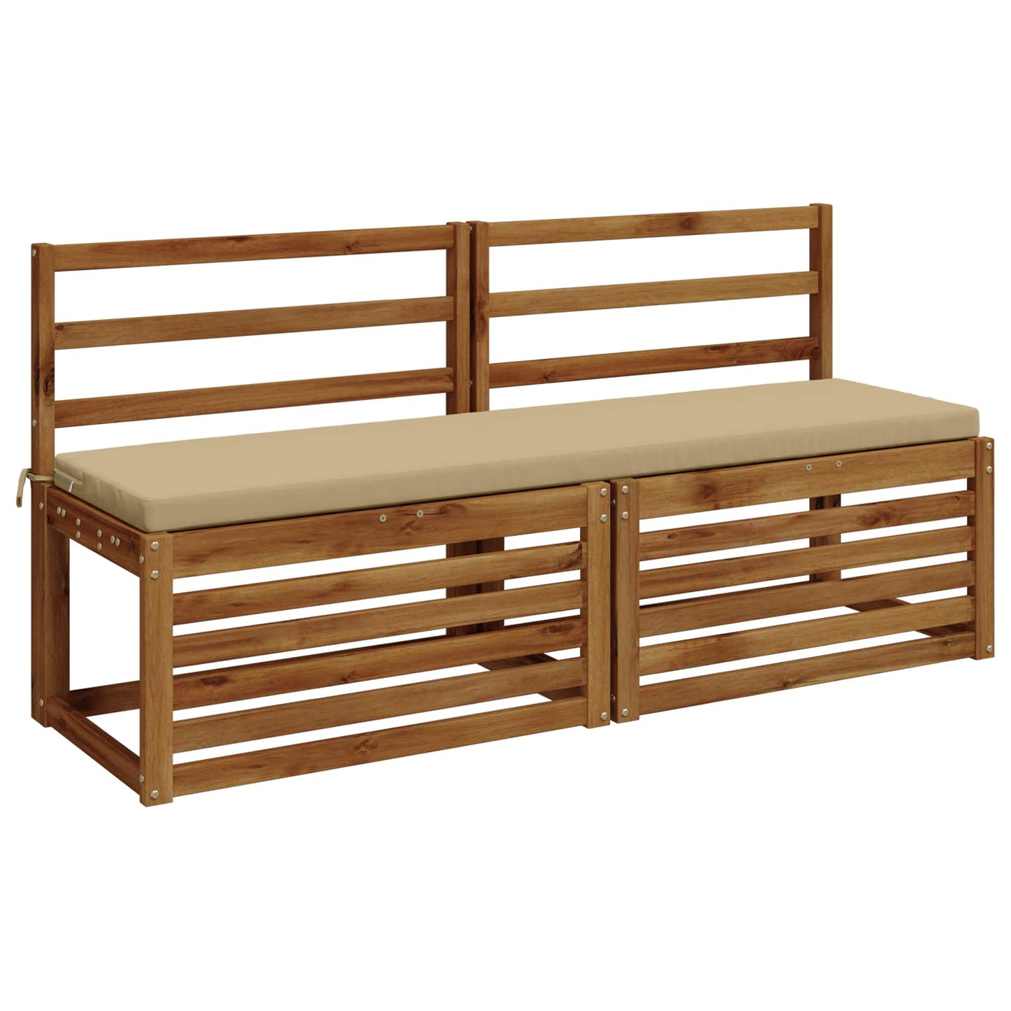 Bench Cushion SOEST 100% Polyester Beige 160 x 40 x 5 cm