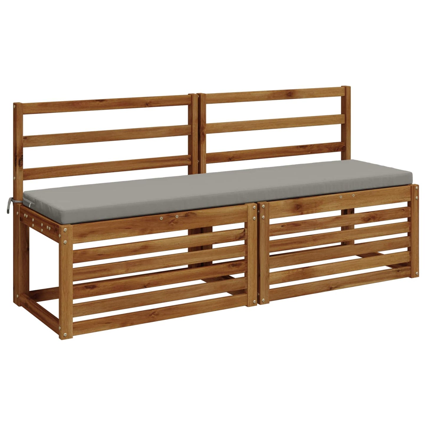 Bench Cushion SOEST 100% Polyester Grey 160 x 40 x 5 cm