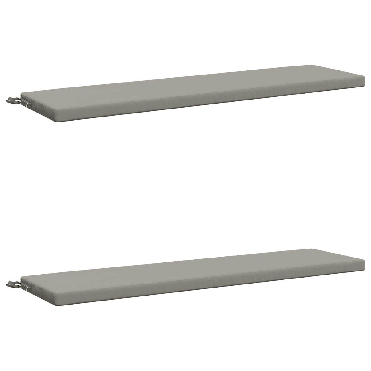 Bench Cushions SOEST 2 pcs 100% Polyester Grey 160 x 40 x 5 cm