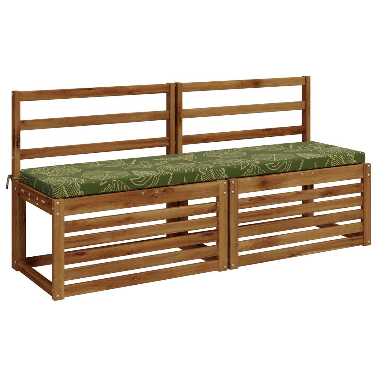 2-Piece Bench Cushions SOEST 2 pcs 100% Polyester Leaf Design