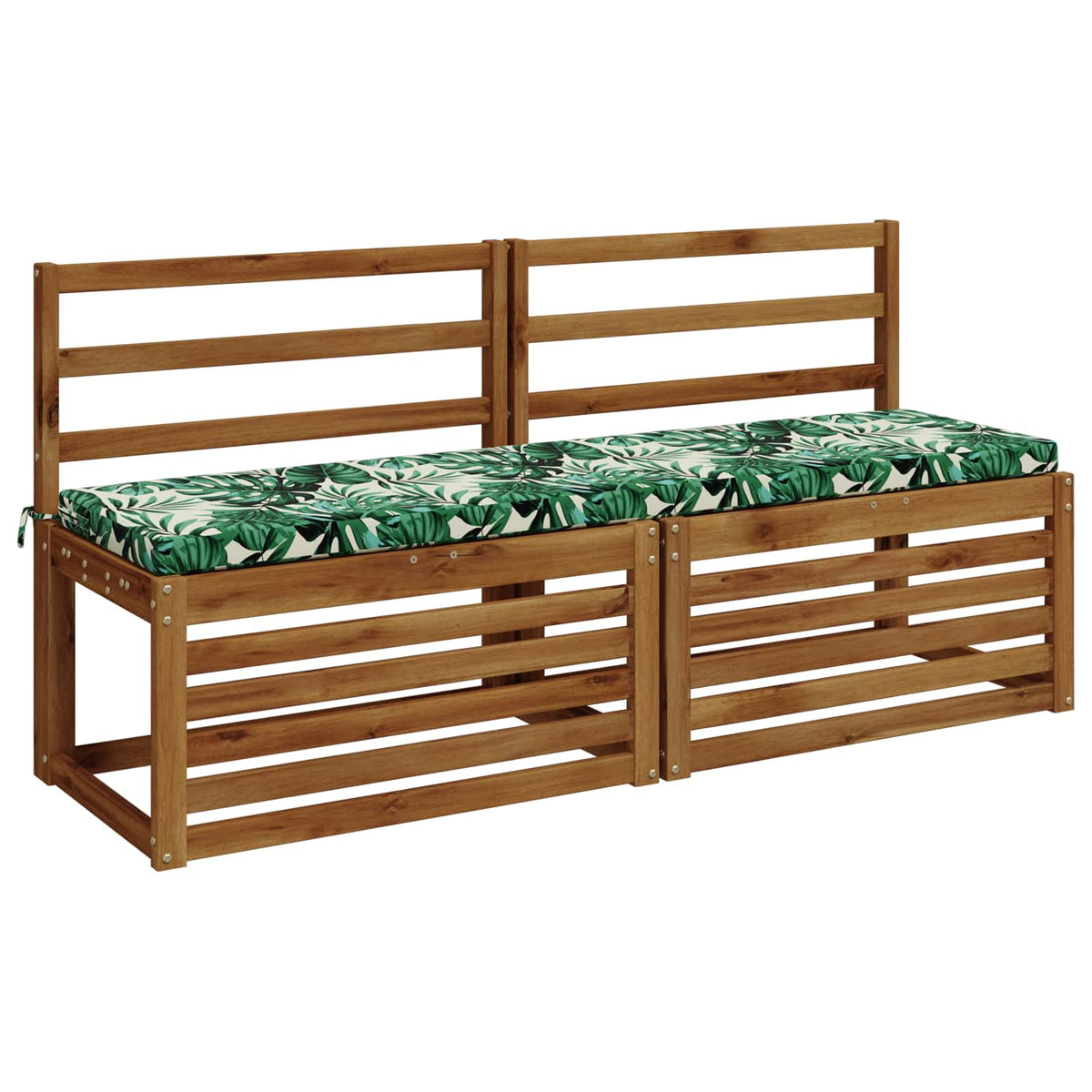Bench Cushions SOEST 2 pcs 100% Polyester Leaf Pattern