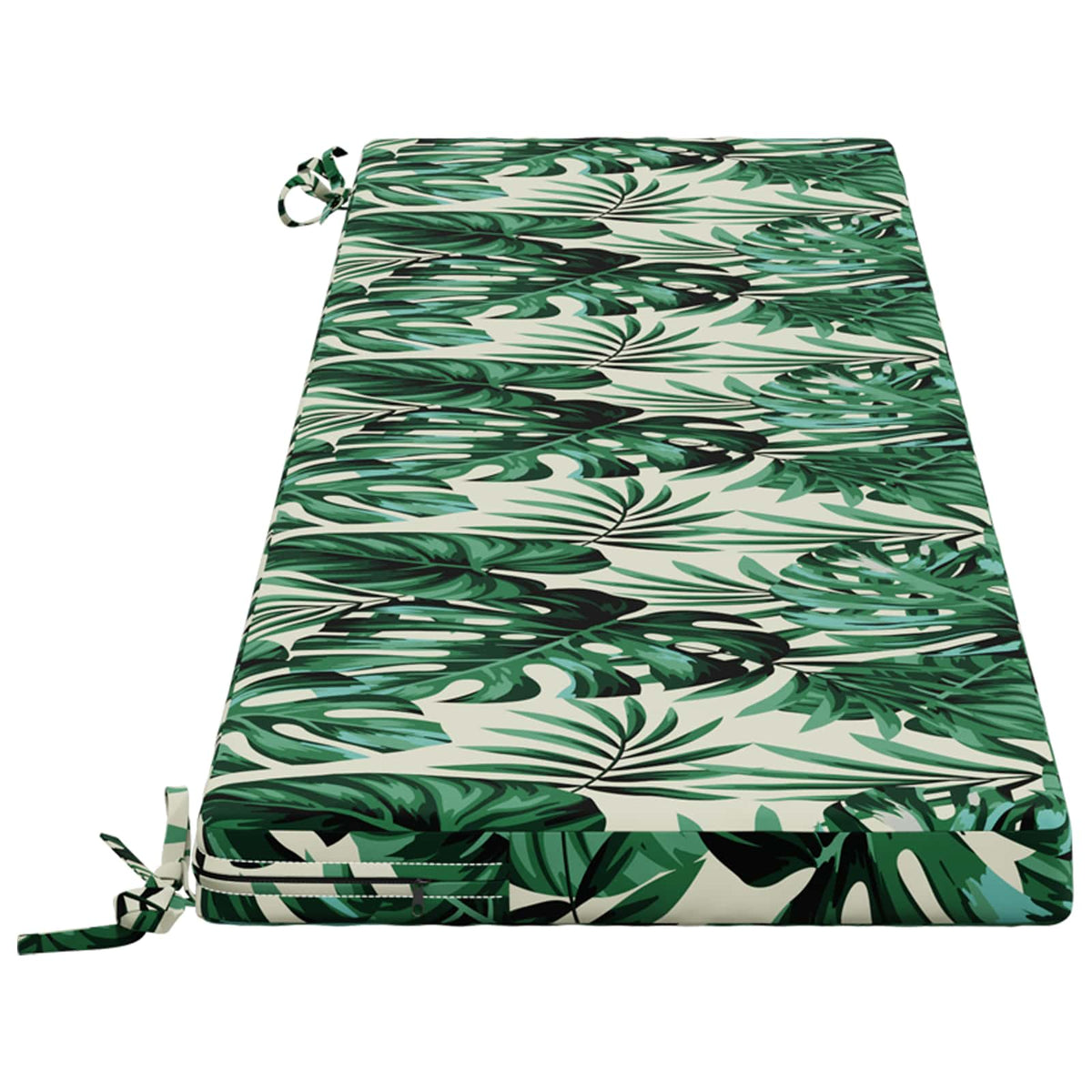 2-Piece Bench Cushions SOEST 2 pcs 100% Polyester Leaf Pattern