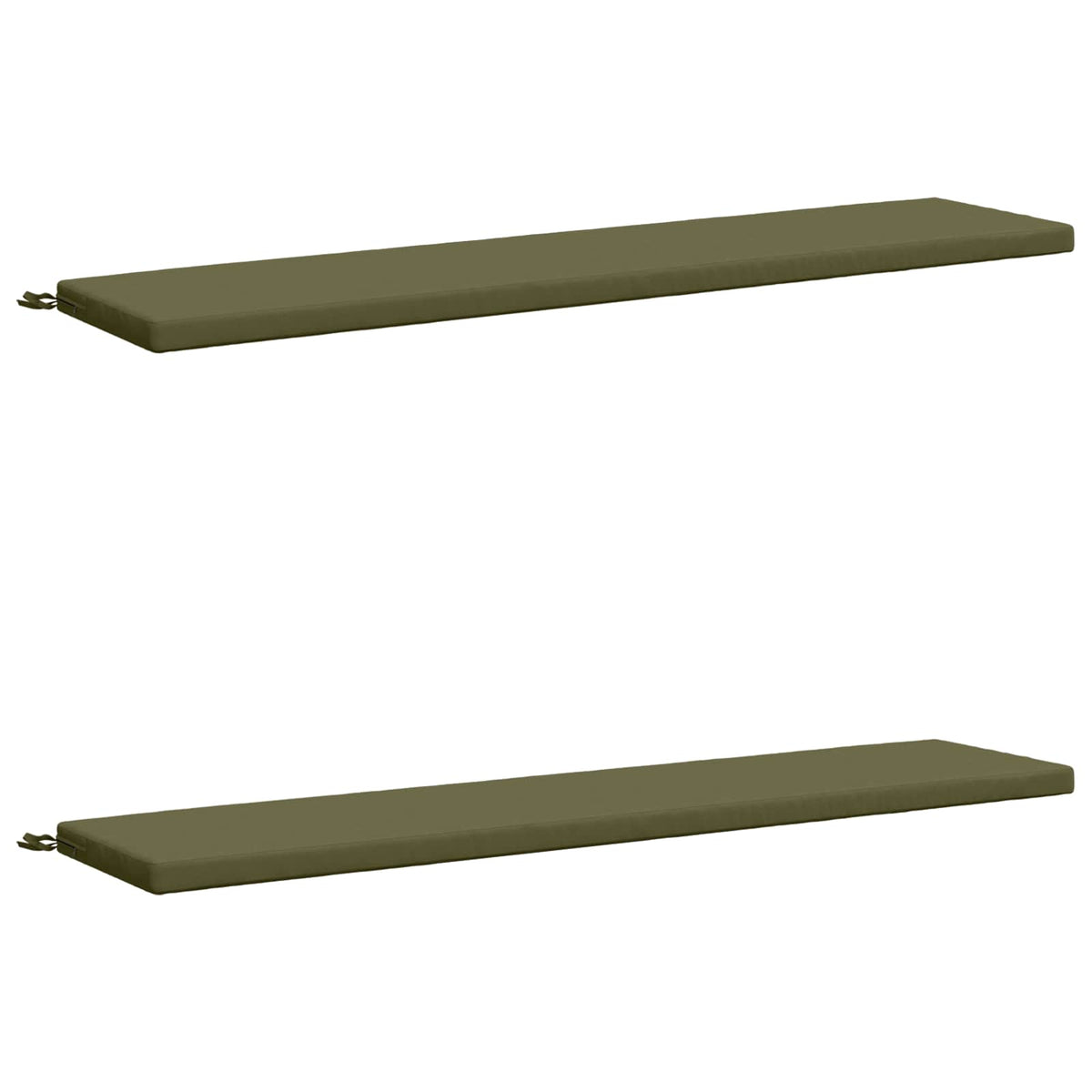 Bench Cushions SOEST 2 pcs 100% Polyester Olive Green