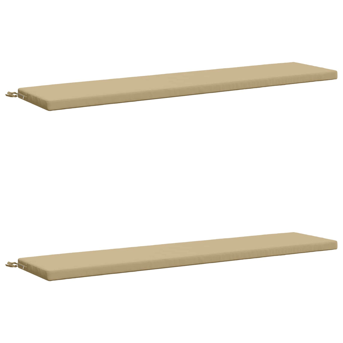 Bench Cushions SOEST 2 pcs 100% Polyester Beige 170 x 40 x 5 cm