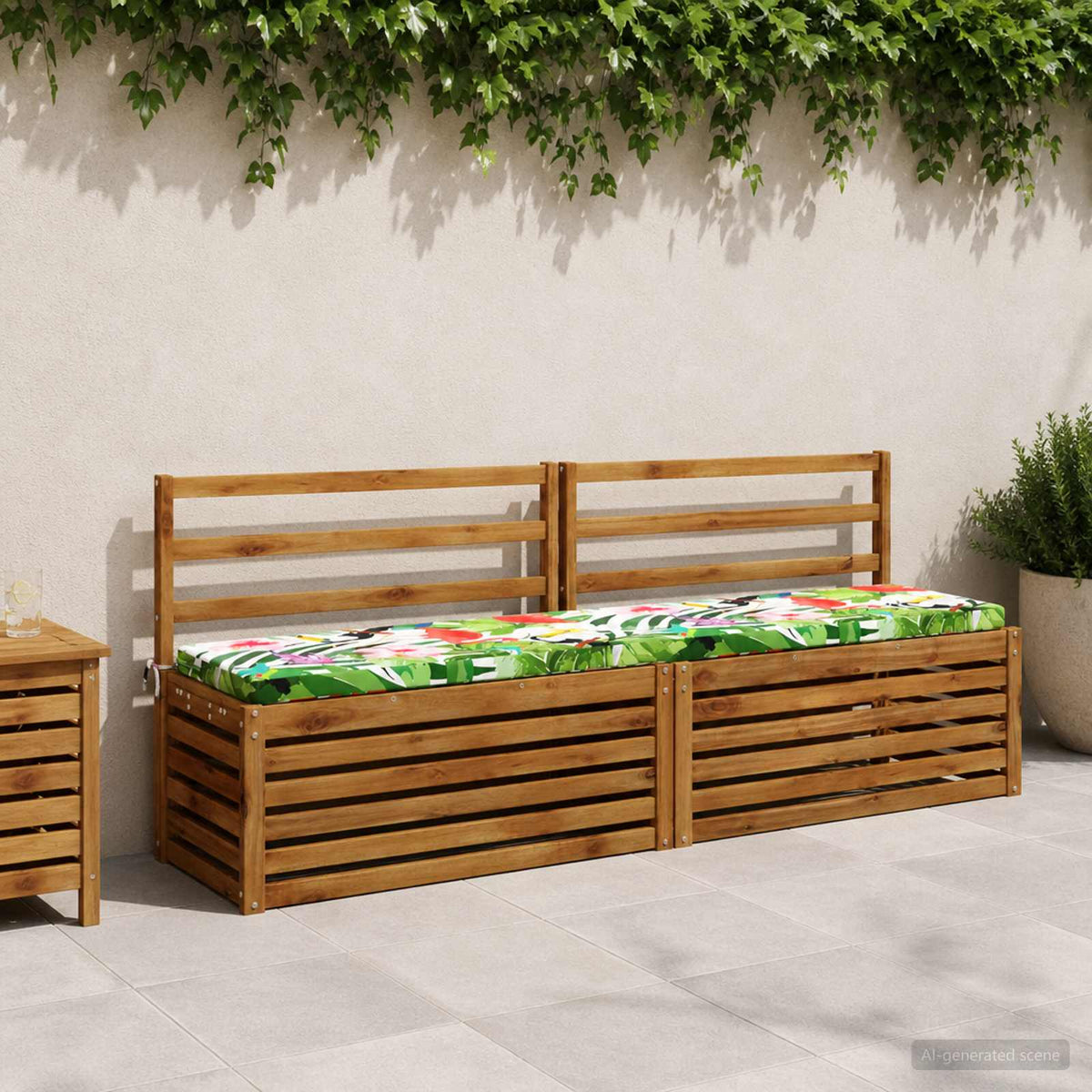 Bench Cushion SOEST 100% Polyester Multicolour 170 x 40 x 5 cm