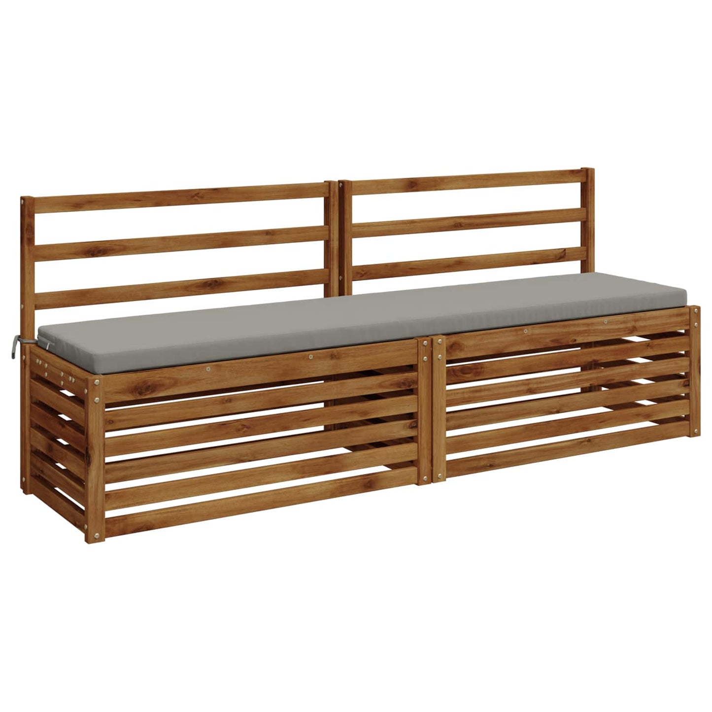 Bench Cushion SOEST 100% Polyester Grey 170 x 40 x 5 cm