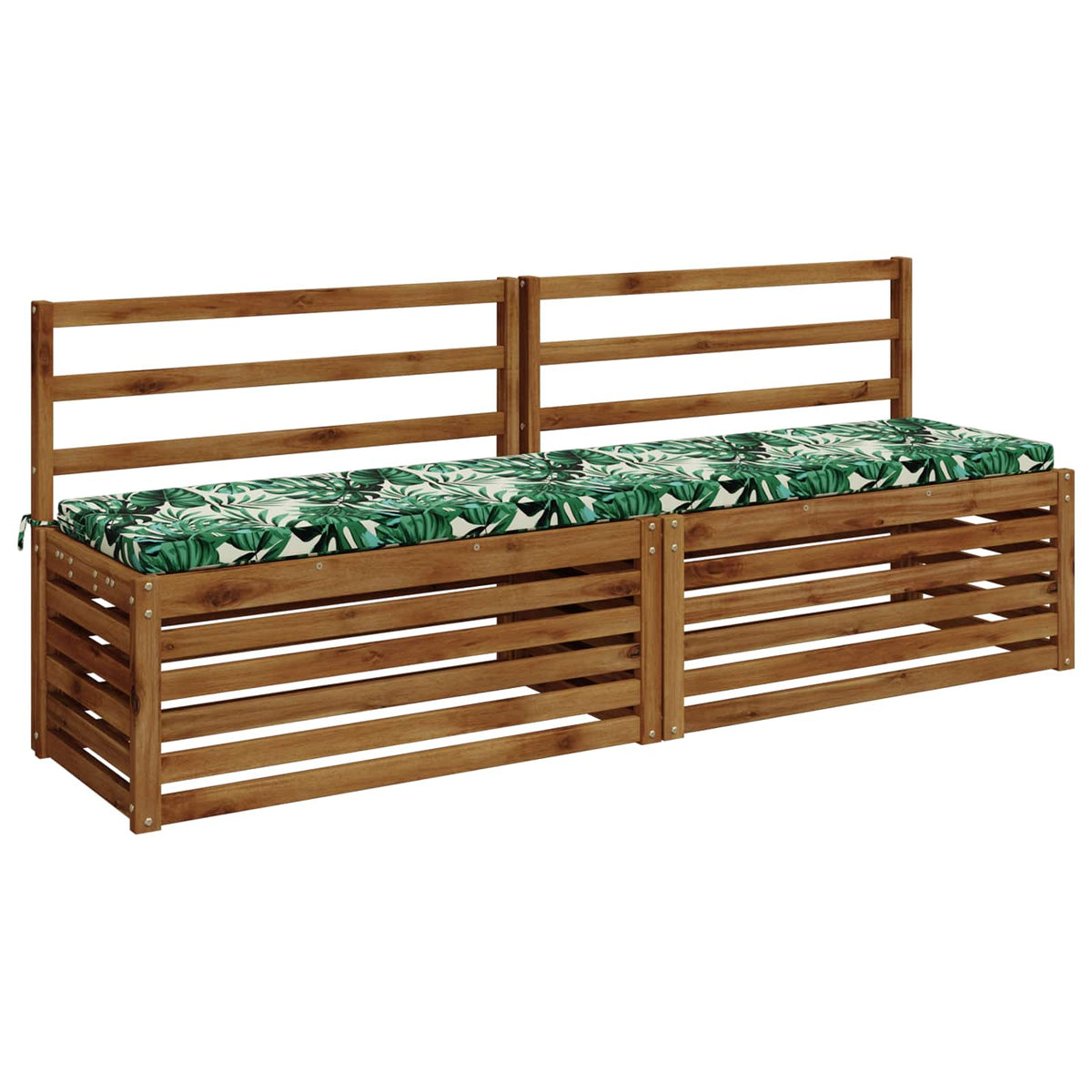 Bench Cushion SOEST 100% Polyester Leaf Pattern 170 x 40 x 5 cm