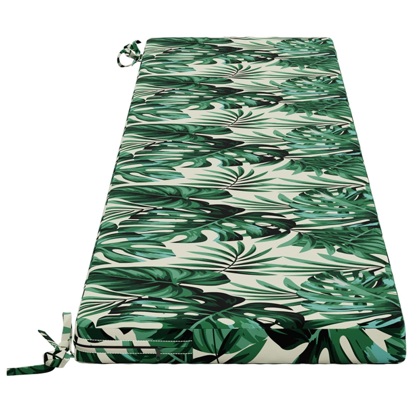 Bench Cushion SOEST 100% Polyester Leaf Pattern 170 x 40 x 5 cm