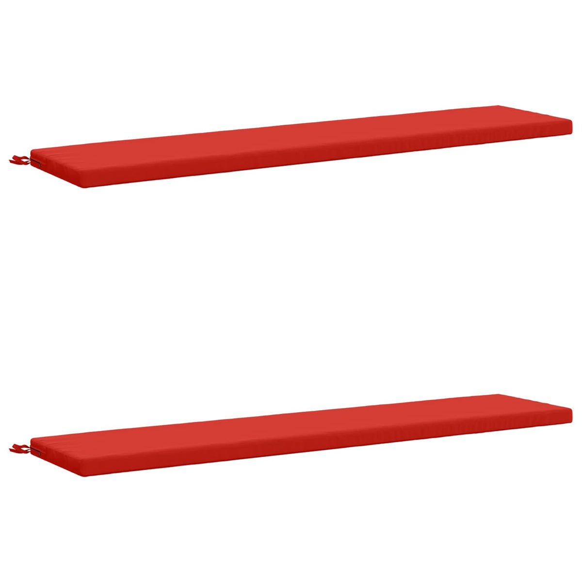 2-Piece Bench Cushions SOEST 2 pcs 100% Polyester Red