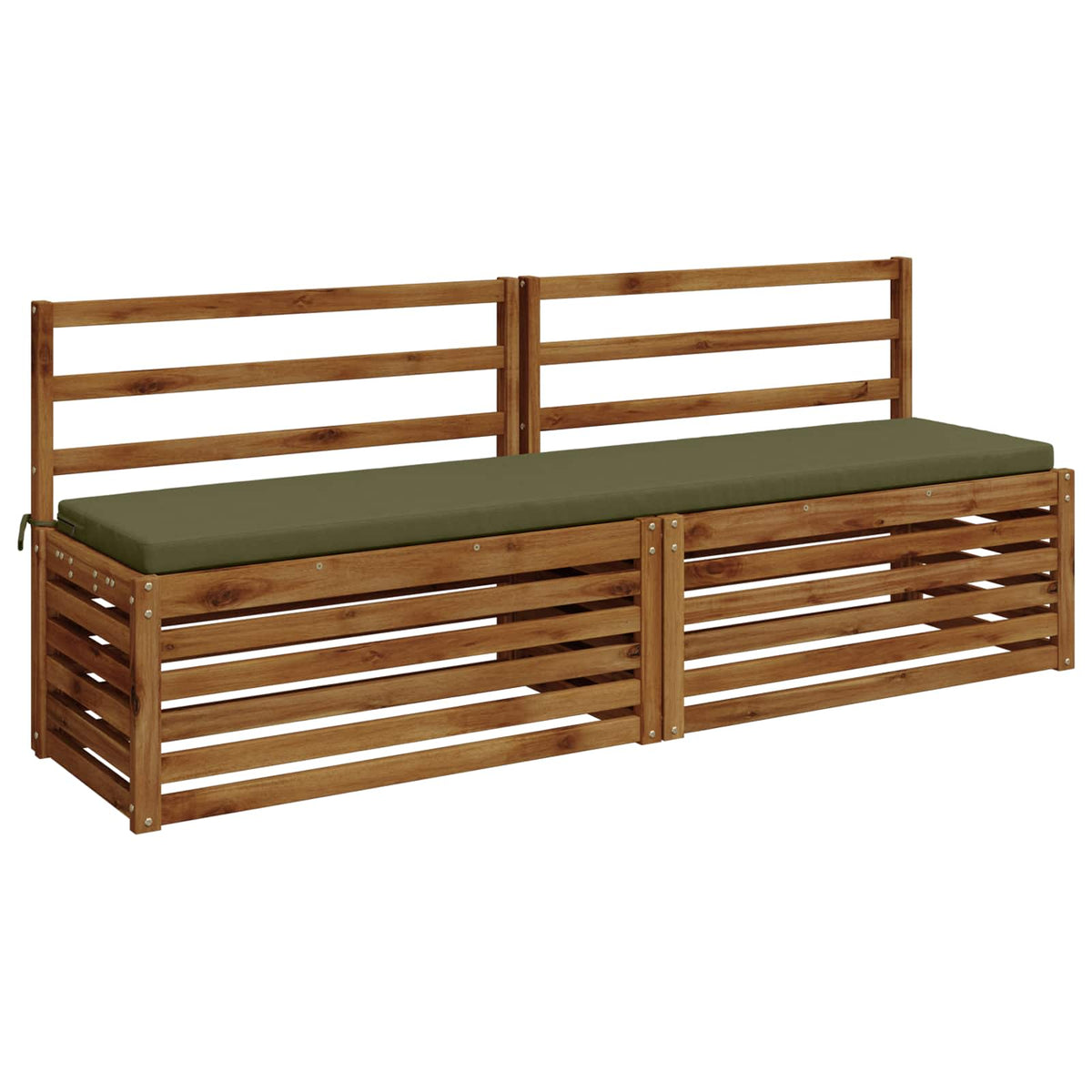Bench Cushion SOEST 100% Polyester Olive Green 180 x 40 x 5 cm