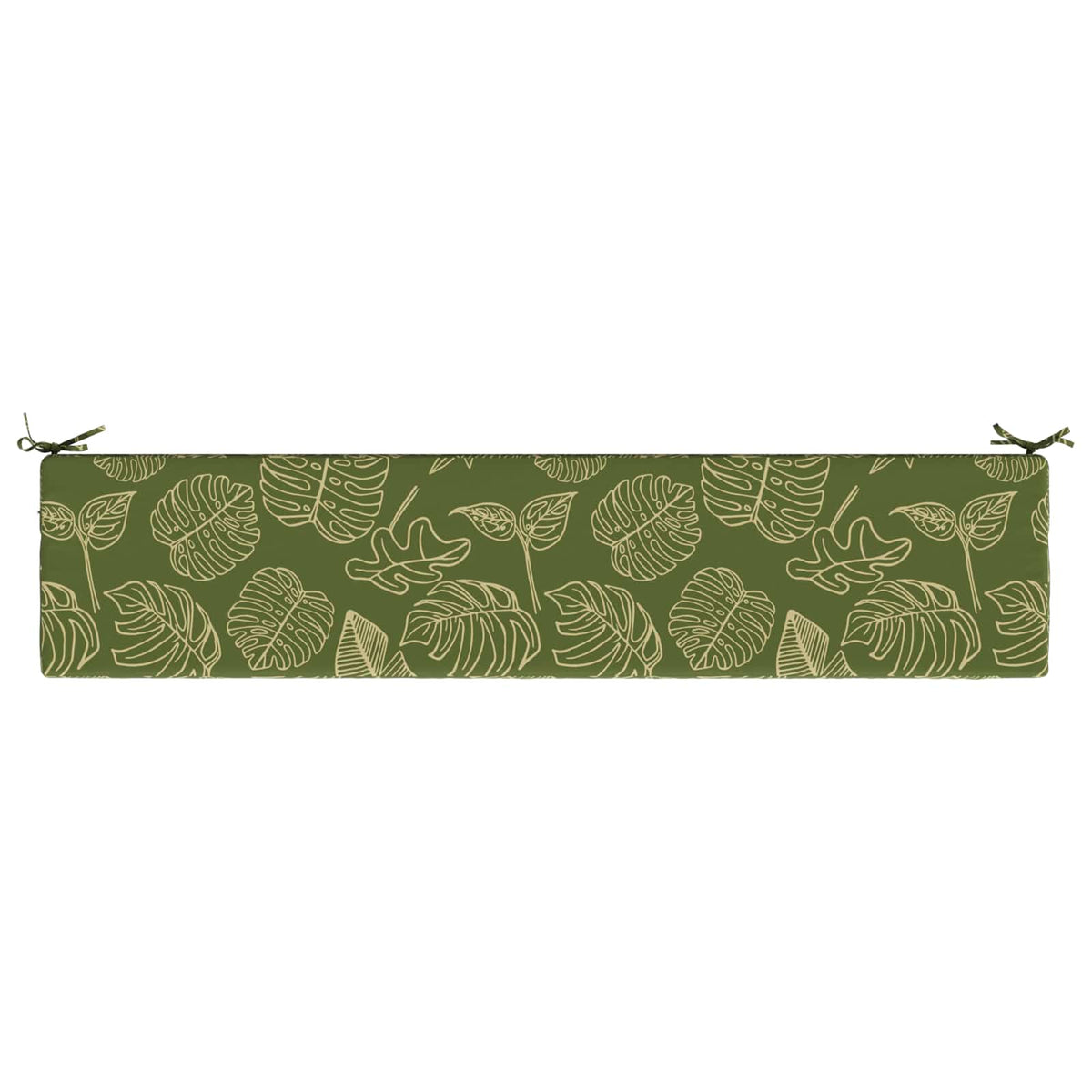 Bench Cushion SOEST 100% Polyester Leaf Design 180 x 40 x 5 cm