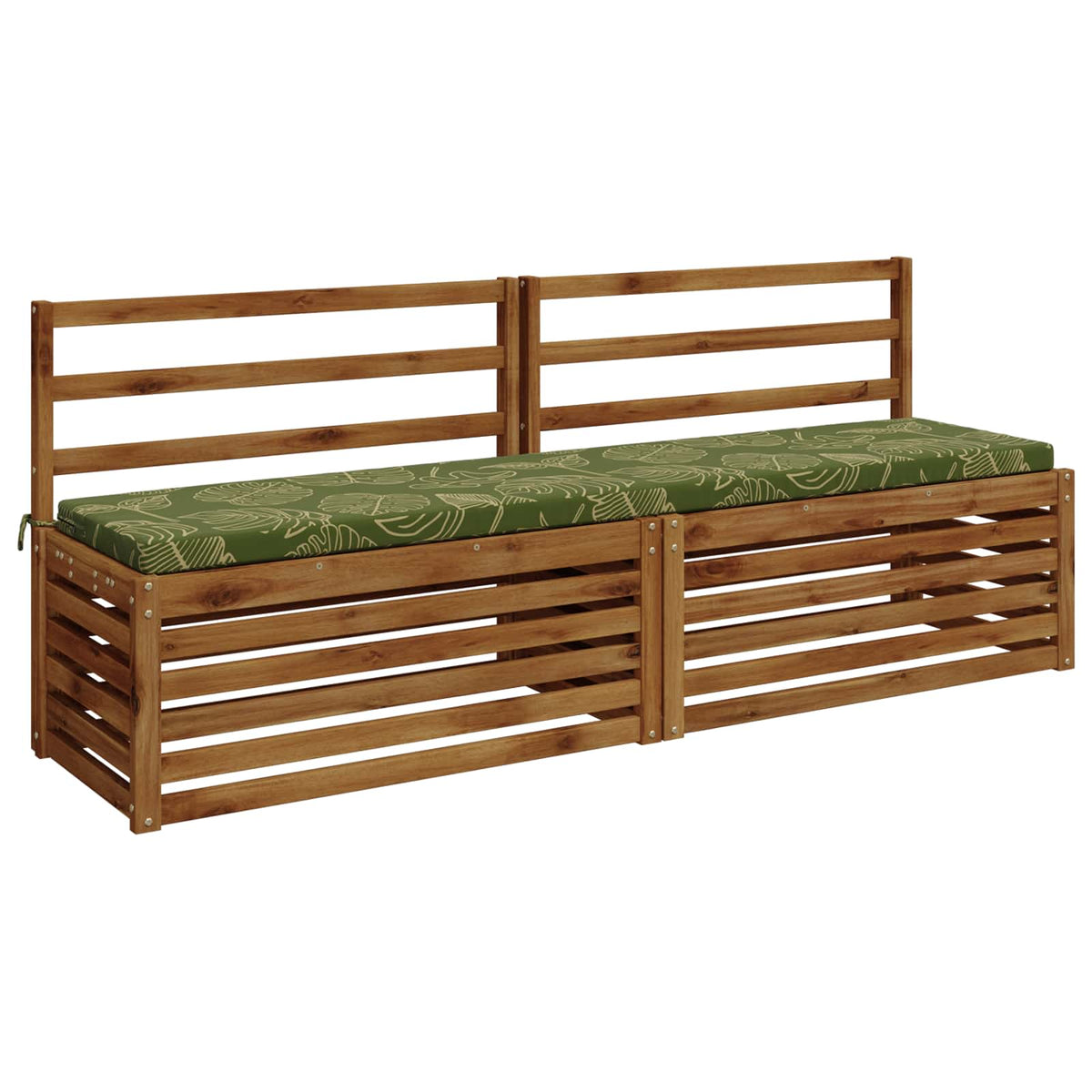 Bench Cushions SOEST 2 pcs 100% Polyester Leaf Design